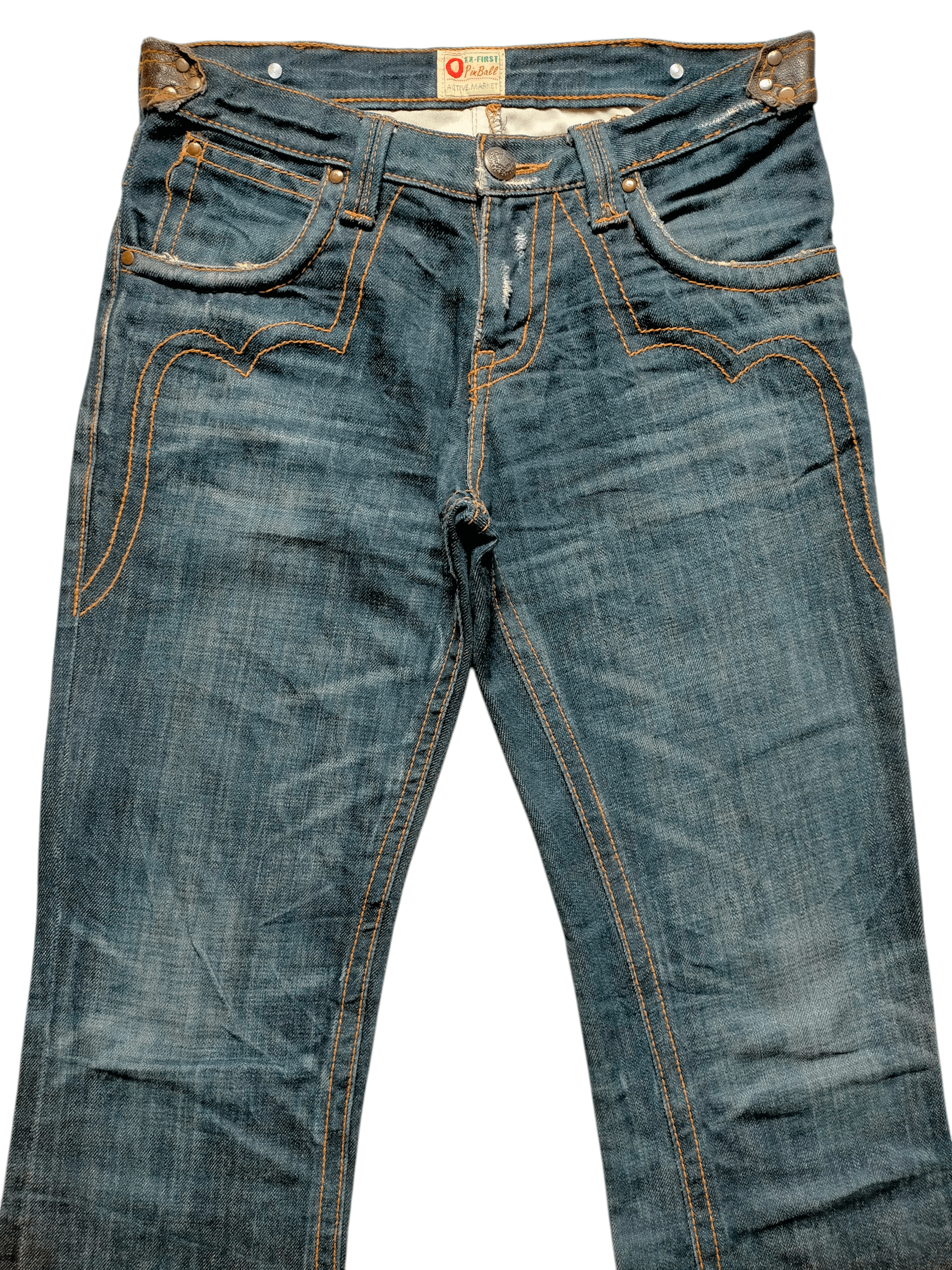 If Six Was Nine Ozz-First Pinball Japanese Flare Leather Cotton Boot cut Size US 30 / EU 46 - 4 Thumbnail
