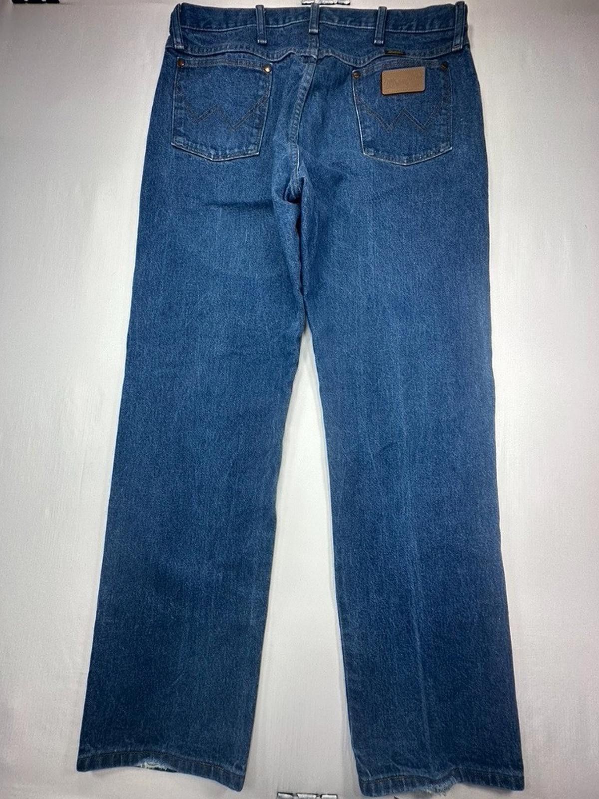 Wrangler Wrangler Straight Leg Denim Jeans Blue Men's 36/32 Size US 36 / EU 52 - 2 Thumbnail
