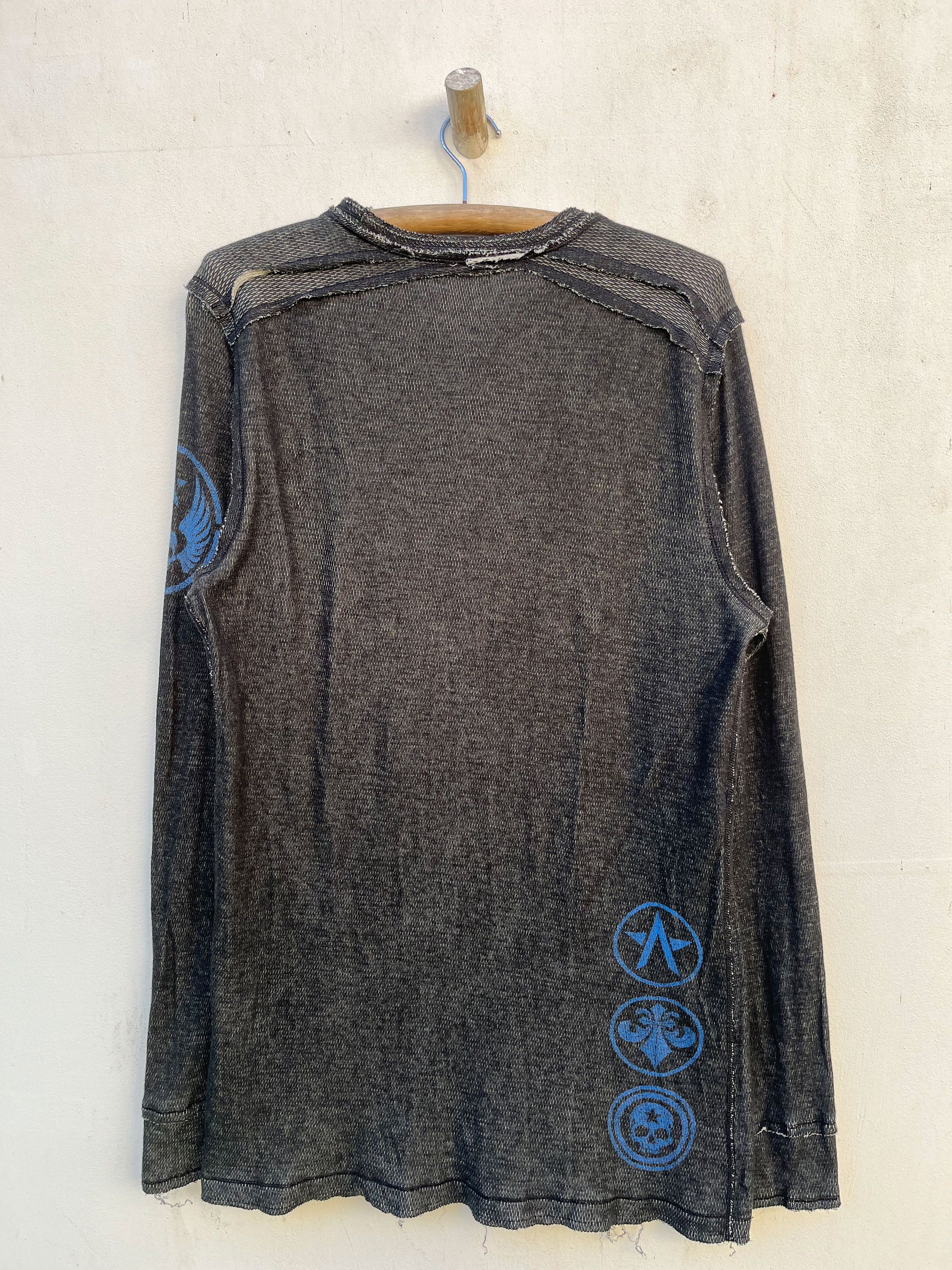Affliction Vintage Affliction Reversible Ripped Long Sleeve Size US XL / EU 56 / 4 - 7 Thumbnail