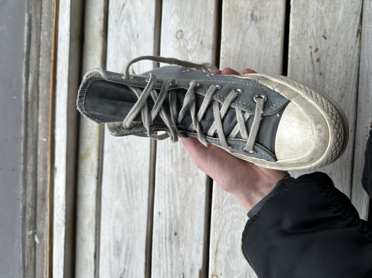 Comme des Garcons × Converse 🚨RARE grey cdg converse BLACK HEART VINTAGE DISTRESS TRUE Size US 6.5 / IT 36.5 - 3 Thumbnail