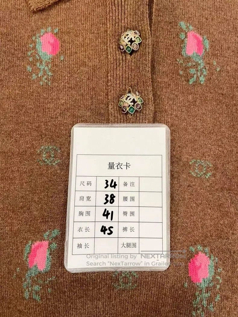 Chanel Chanel F34 Floral Cashmere Knit Top wxx. Size US S / EU 44-46 / 1 - 3 Thumbnail