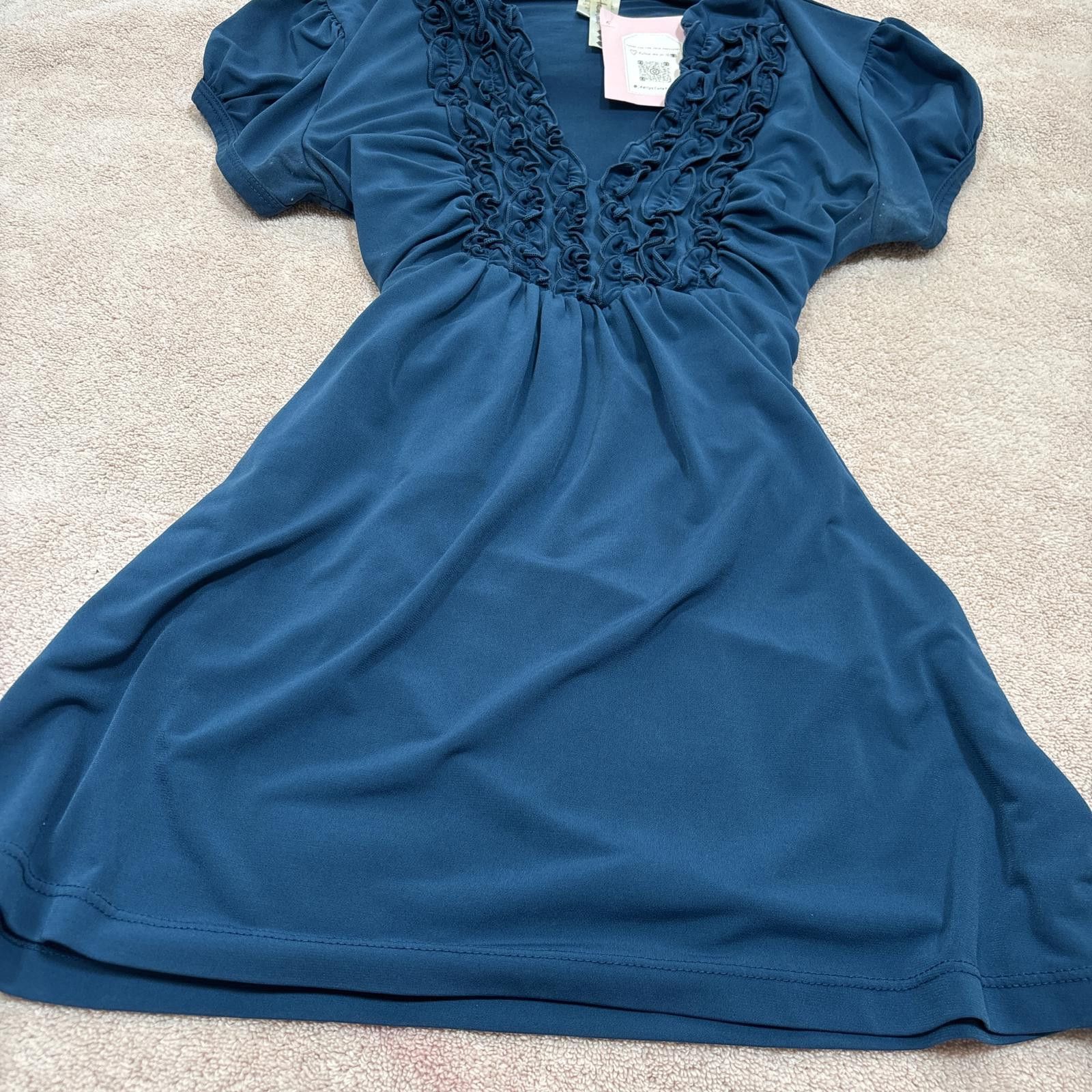 Other y2k office siren ruffle blouse with tie back Size M / US 6-8 / IT 42-44 - 4 Thumbnail