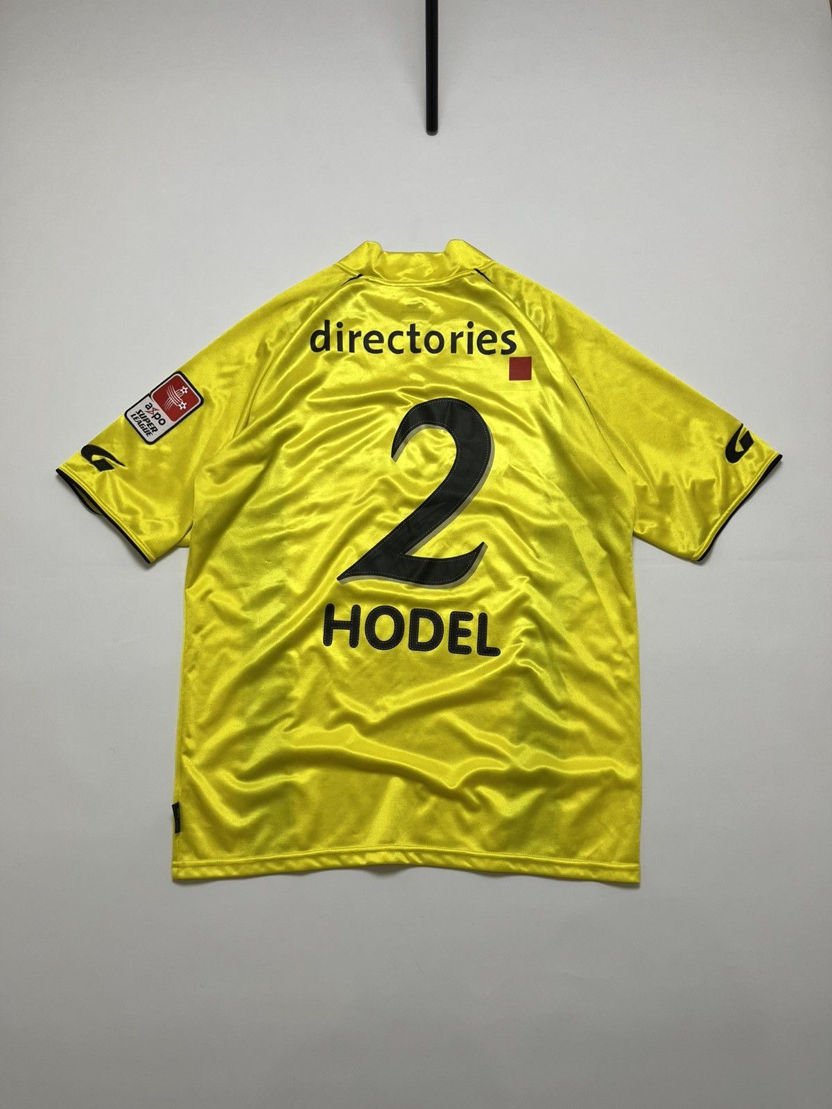 Vintage BSC Young Boys Gems Home Football Jersey Hodel #2 Size US L / EU 52-54 / 3 - 6 Thumbnail