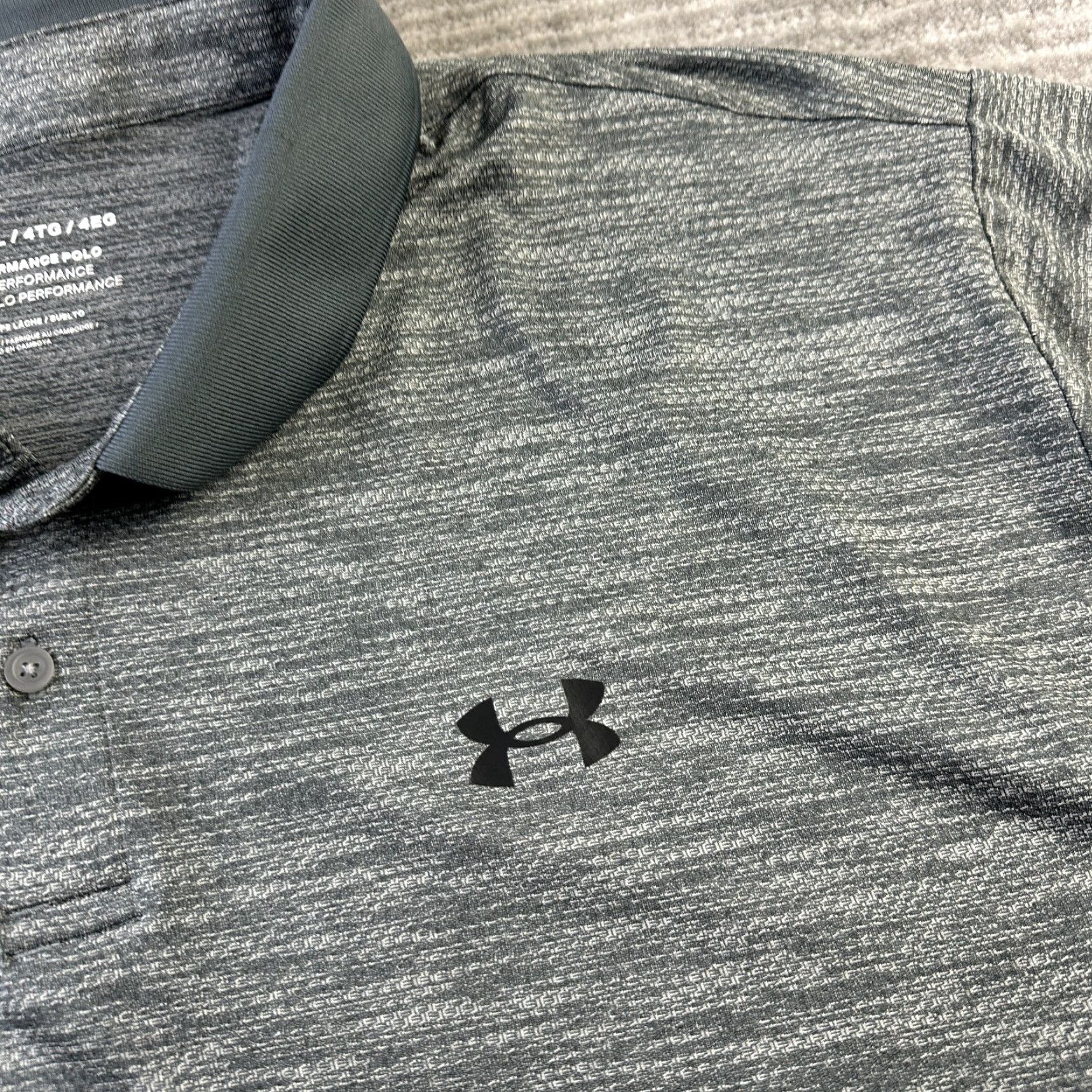 Under Armour Under Armour Polo Shirt Mens 4XL Gray HeatGear Golf Performance Heather Shirt Mens 4XL Gray Size US XXL / EU 58 / 5 - 4 Thumbnail