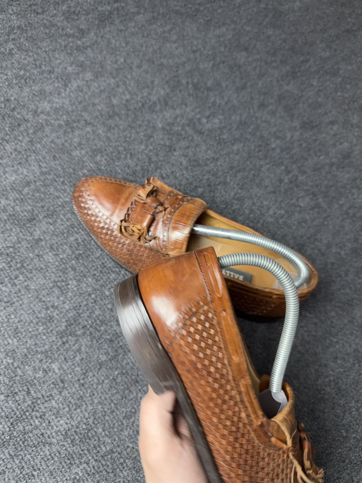 Bally Luxury Bally Woven Leather Tassel Loafers Brown Italy 42.5 Size US 9.5 / EU 42-43 - 5 Thumbnail