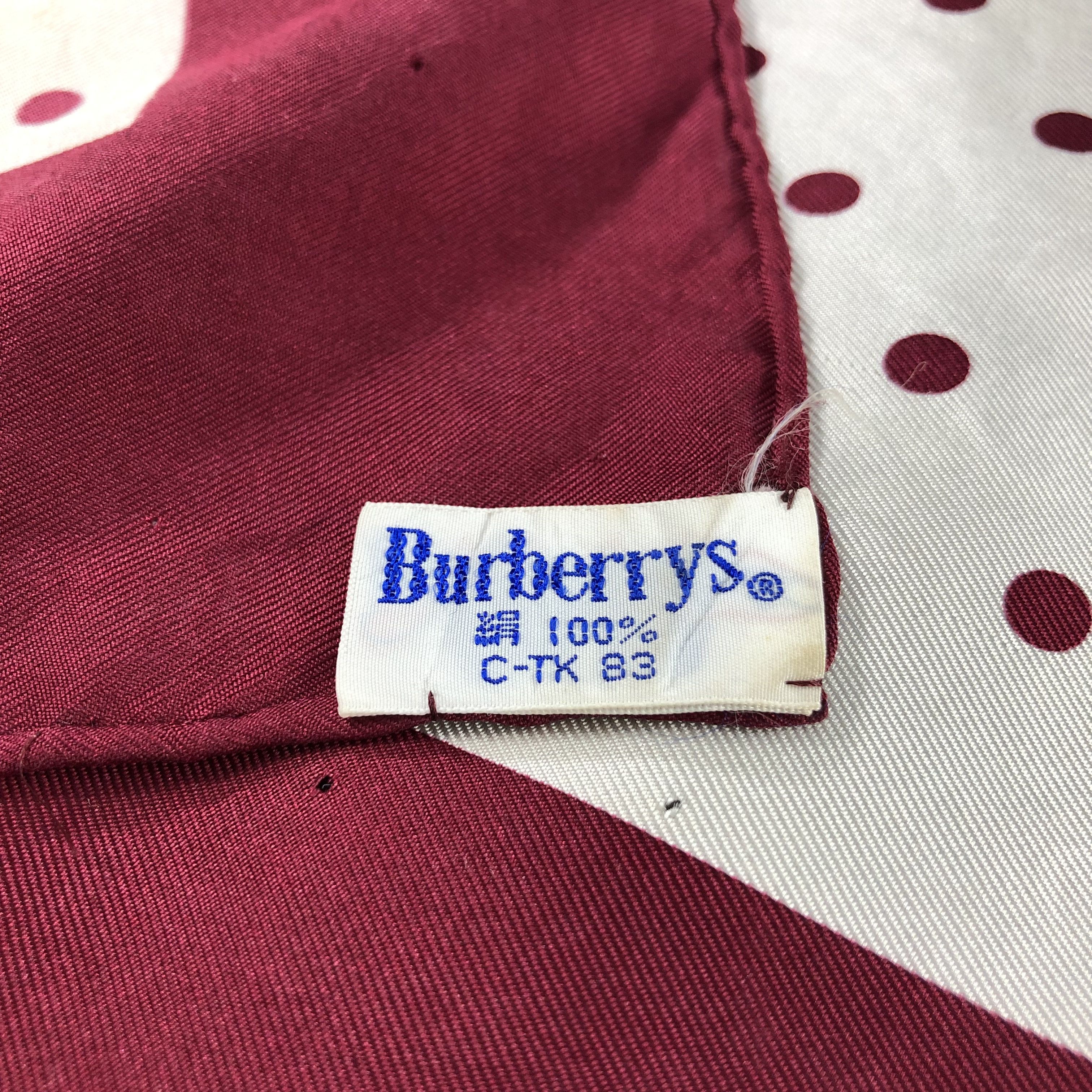 Burberry Vintage Burberrys Polka Dots Silk Scarf M590 Size ONE SIZE - 10 Thumbnail