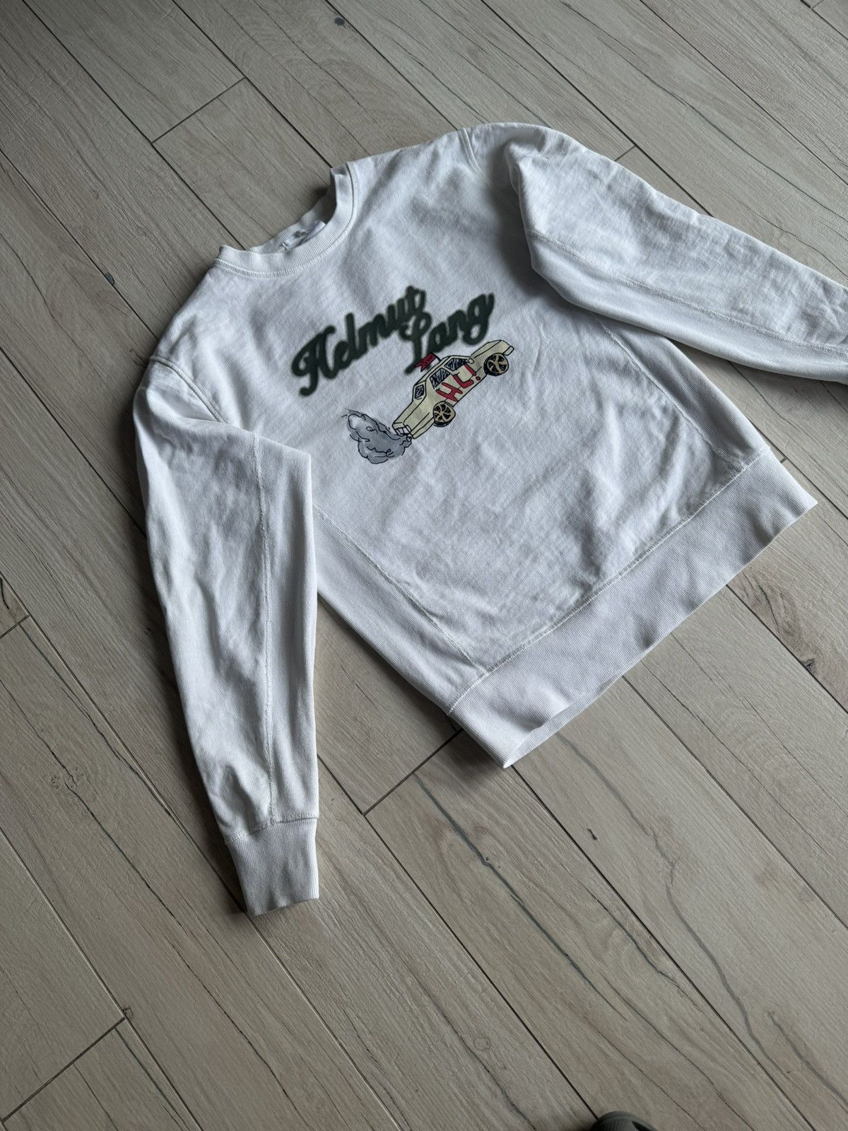 Helmut Lang × Saintwoods Helmut Lang X Saintwoods Taxi Logo White Sweatshirt Size US S / EU 44-46 / 1 - 3 Thumbnail