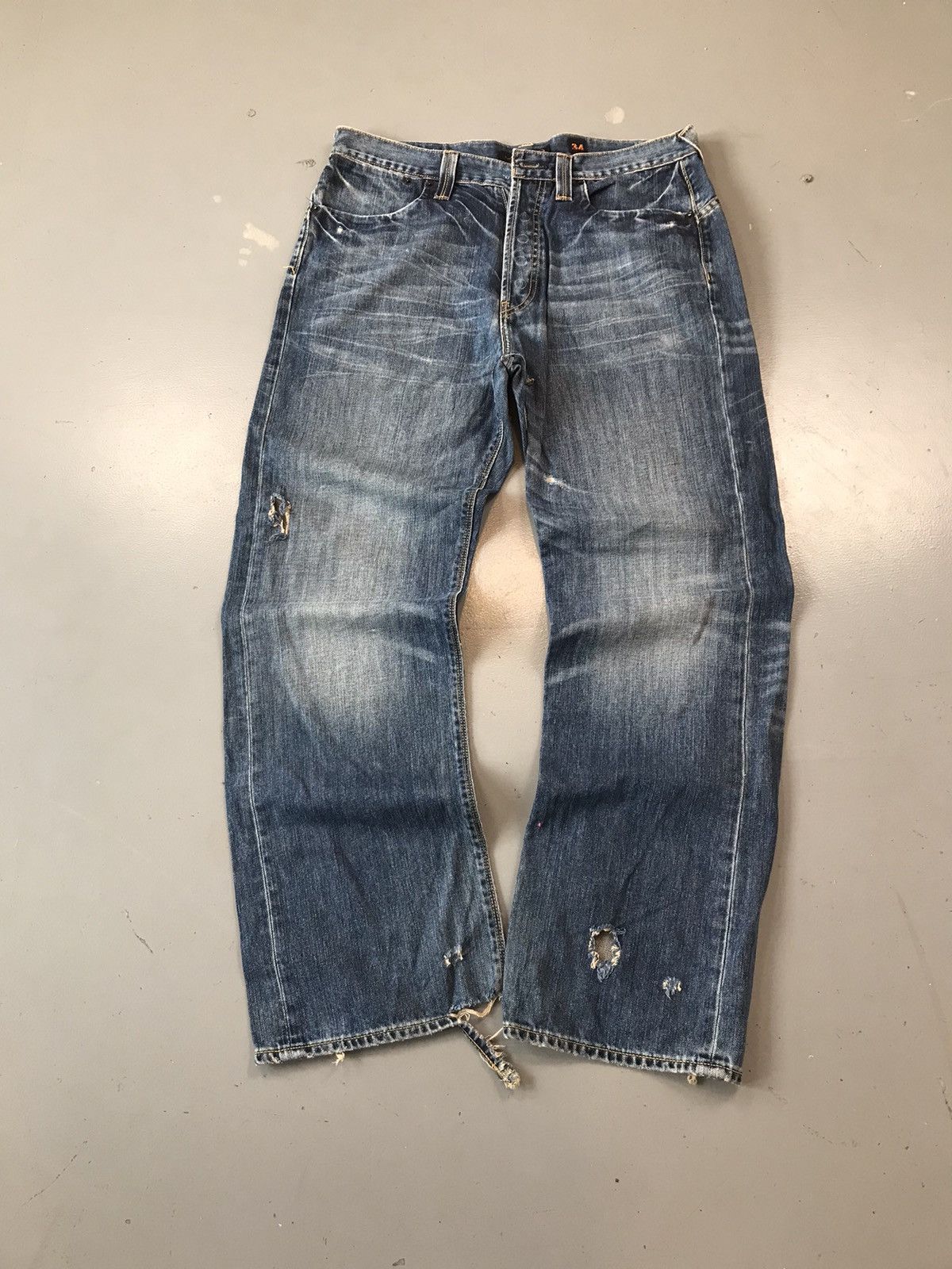 Rare Vintage Edhardy baggy fit denim