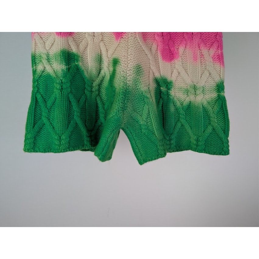 The Elder Statesman o1rshd1 Dip Dye Chunky Knitwear Shorts in Ivory/ Gecko/ Pink Size US 34 / EU 50 - 4 Thumbnail