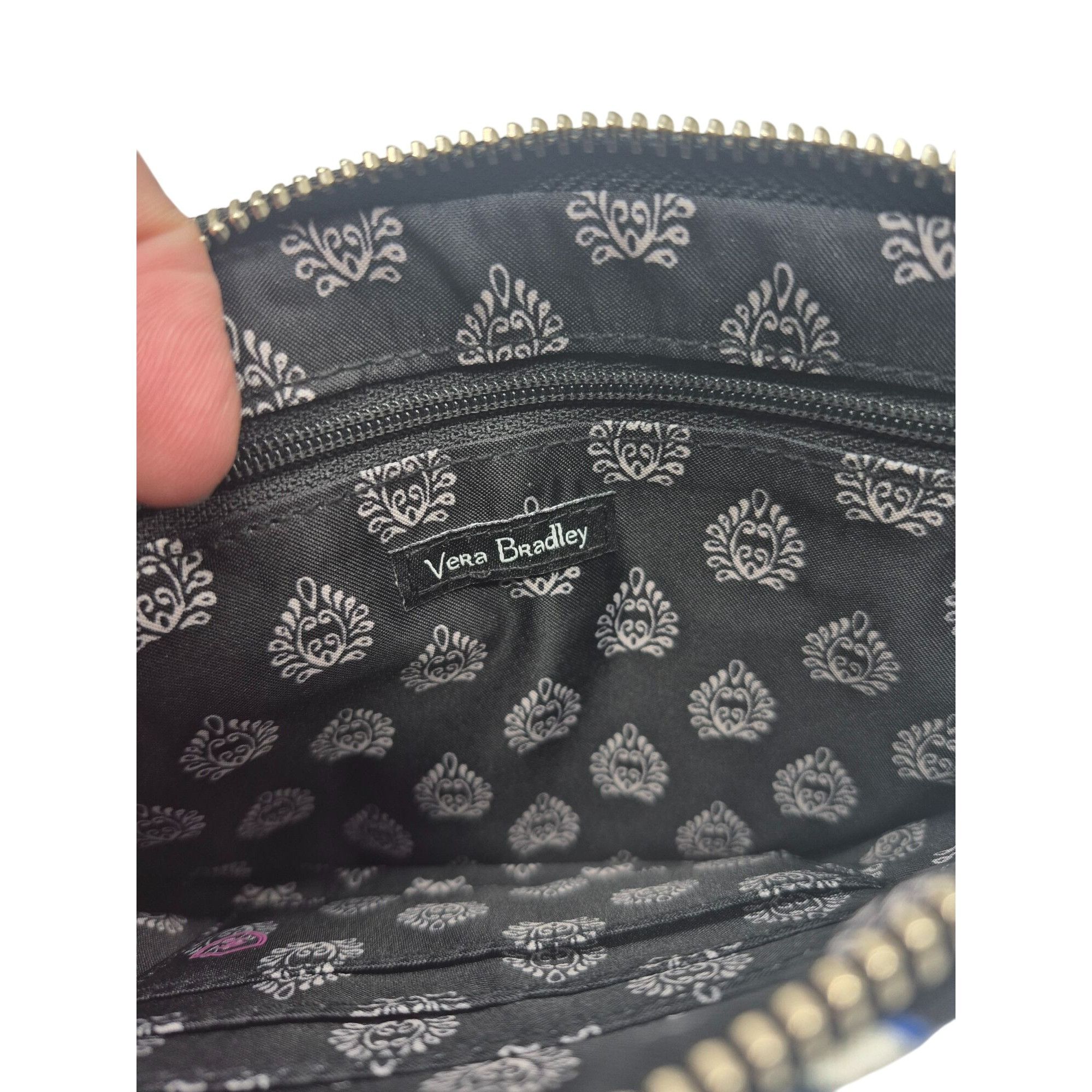 Vera Bradley Vera Bradley Snow Lotus Floral Zip Wristlet Clutch Purse Bl Size ONE SIZE - 3 Thumbnail