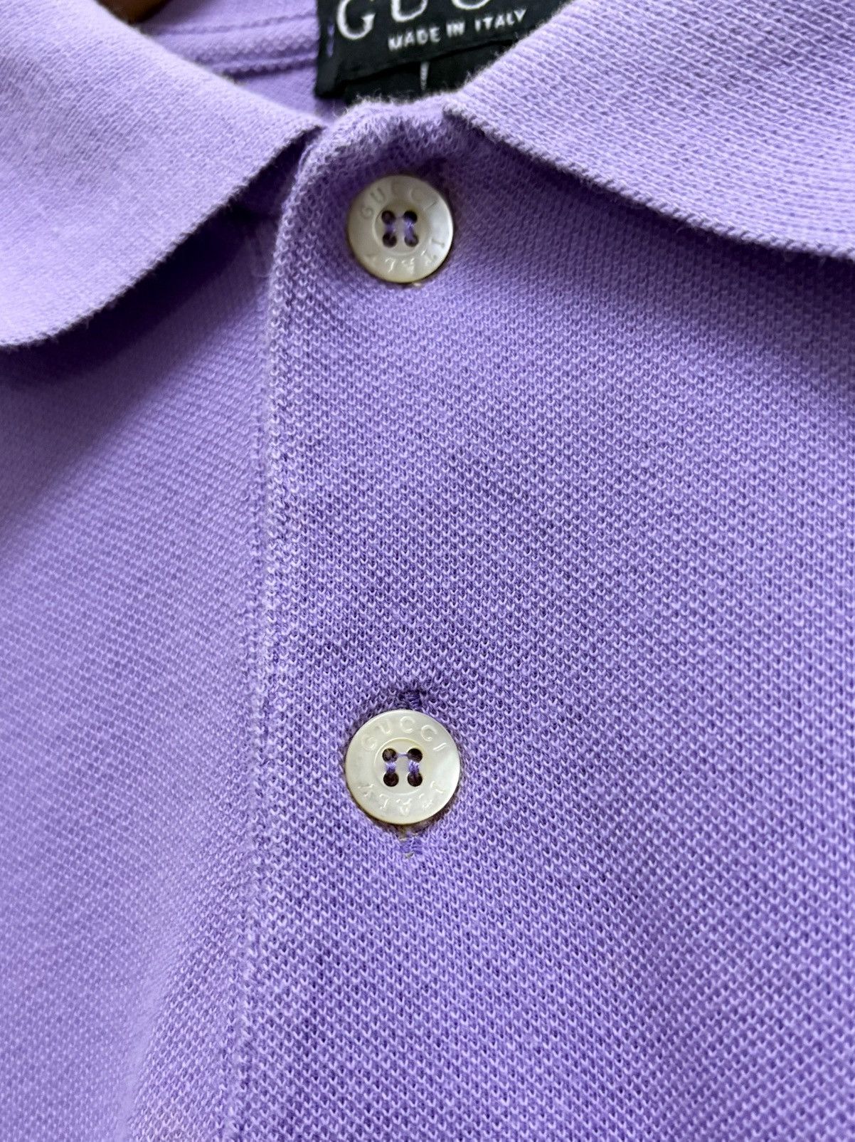 Gucci 2000's Gucci Basic Logo Embroidered Purple Polo Shirt Size US M / EU 48-50 / 2 - 5 Thumbnail