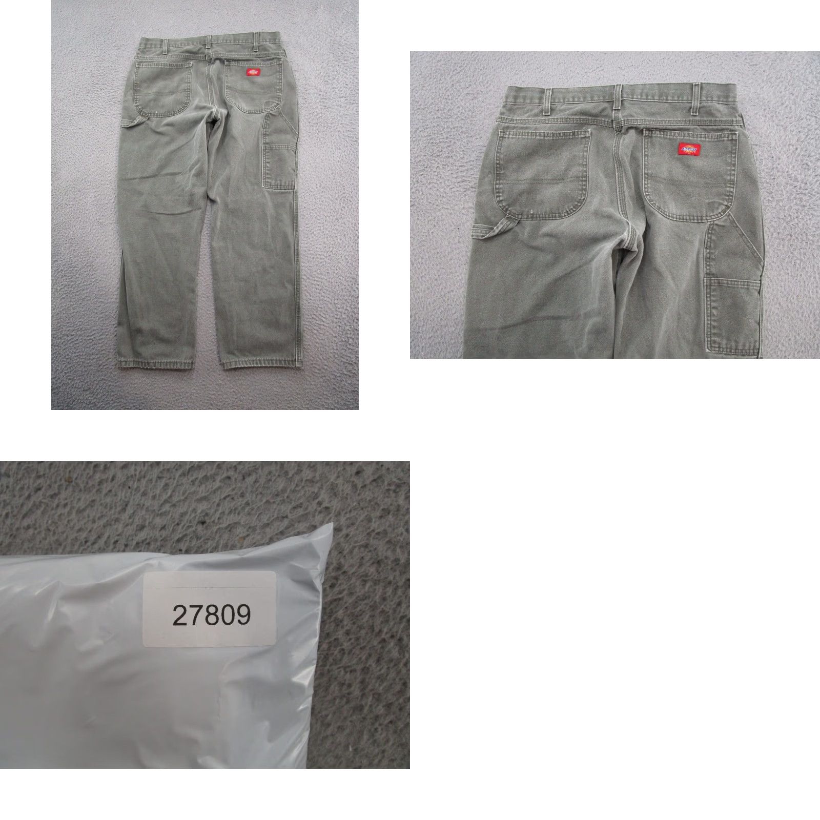 Dickies VINTAGE Dickies Carpenter Pants Green Canvas Workwear Jeans 36x30 THRASHED READ Size US 36 / EU 52 - 9 Thumbnail