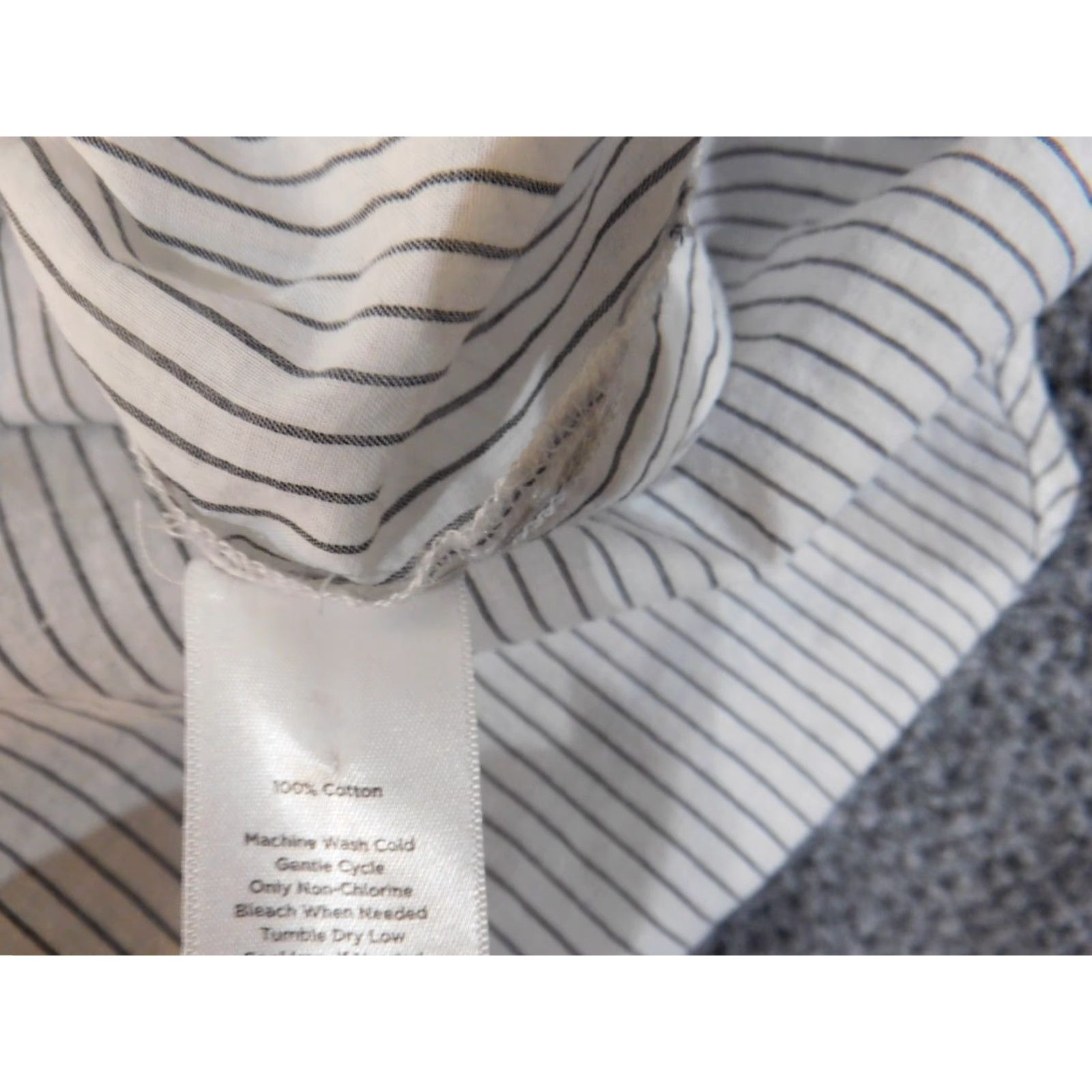 Talbots Talbots Shirt Womens Large White Striped Sheer Button-Up Cotton Casual Regular L Colorful Size L / US 10 / IT 46 - 7 Thumbnail