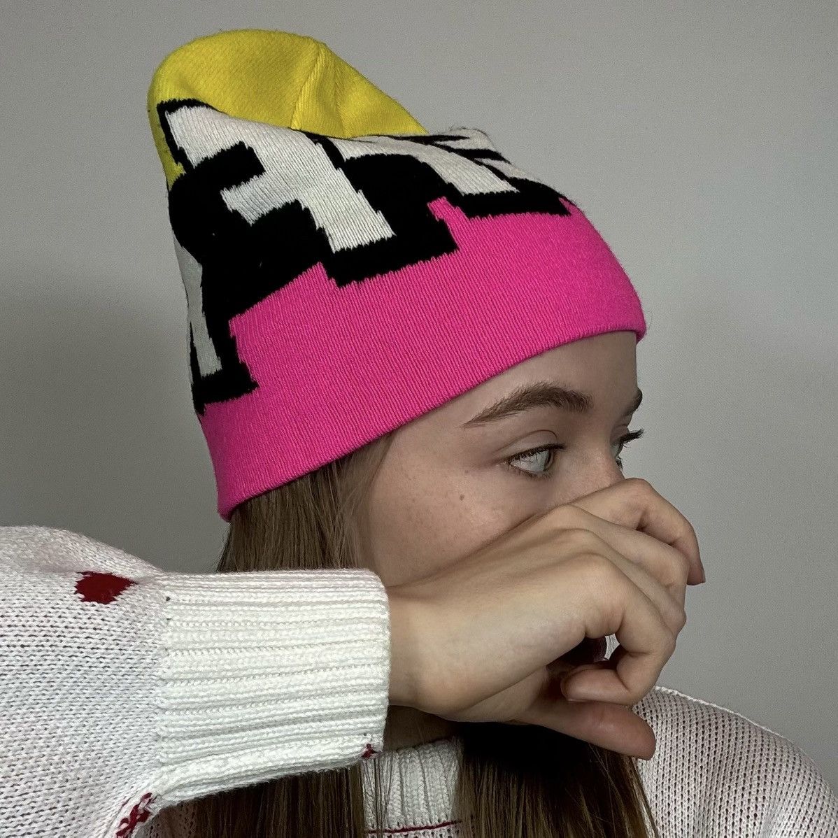 NEFF Vintage Y2K NEFF Big Logo Sk8 Skate Style Beanie Hat Size ONE SIZE - 3 Thumbnail
