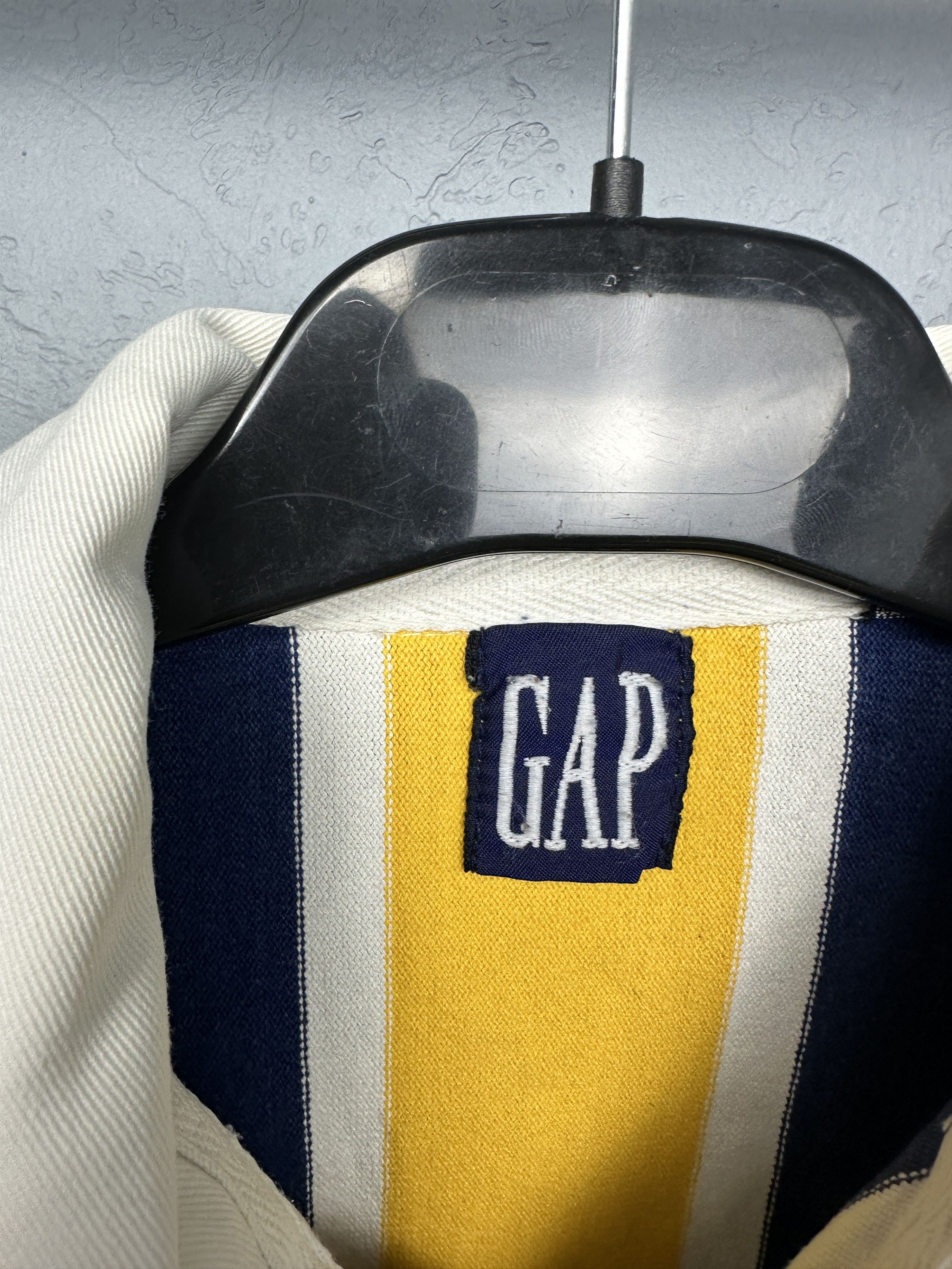 Gap Gap 90s Vintage Mens Rugby Long Sleeve Striped Polo Shirt Size US M / EU 48-50 / 2 - 3 Thumbnail