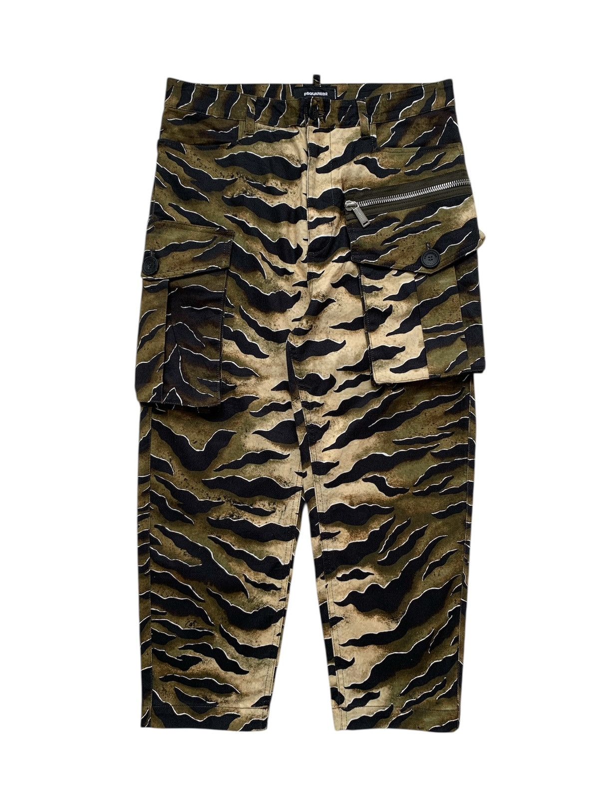 Dsquared2 SS20 Dsquared2 Camo Tiger Stripe Military Cargo Pant Size US 34 / EU 50 - 1 Thumbnail