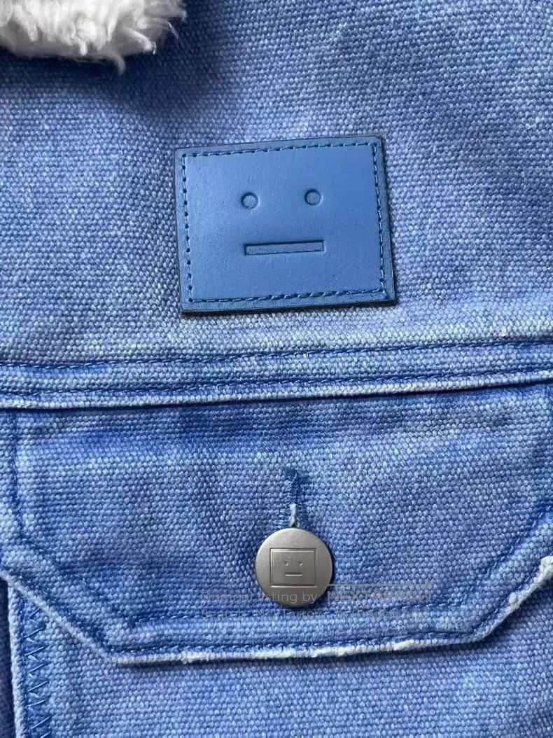 Acne Studios Acne Studios Face expression vintage denim jacket, blue Size US L / EU 52-54 / 3 - 3 Thumbnail