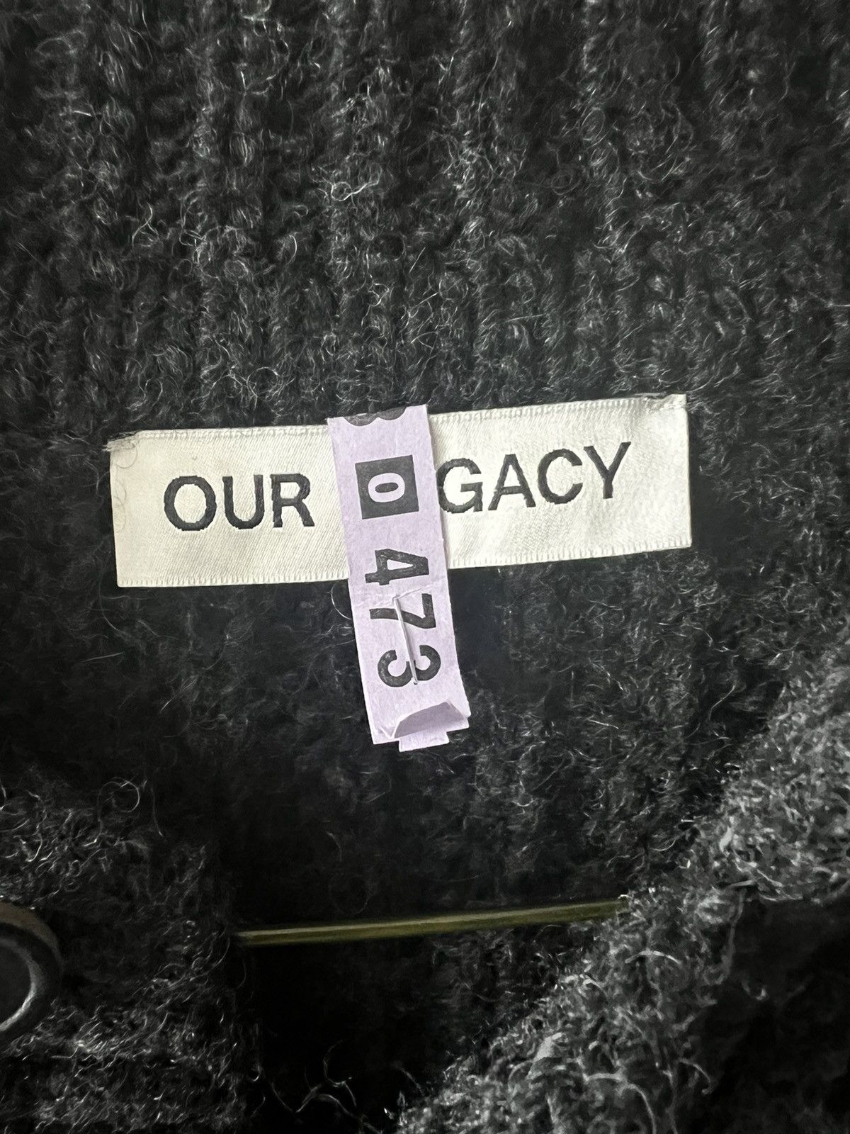 Our Legacy Our Legacy BIG PIQUET "WOLF GREY CHUNKY WOOL Size US M / EU 48-50 / 2 - 2 Thumbnail