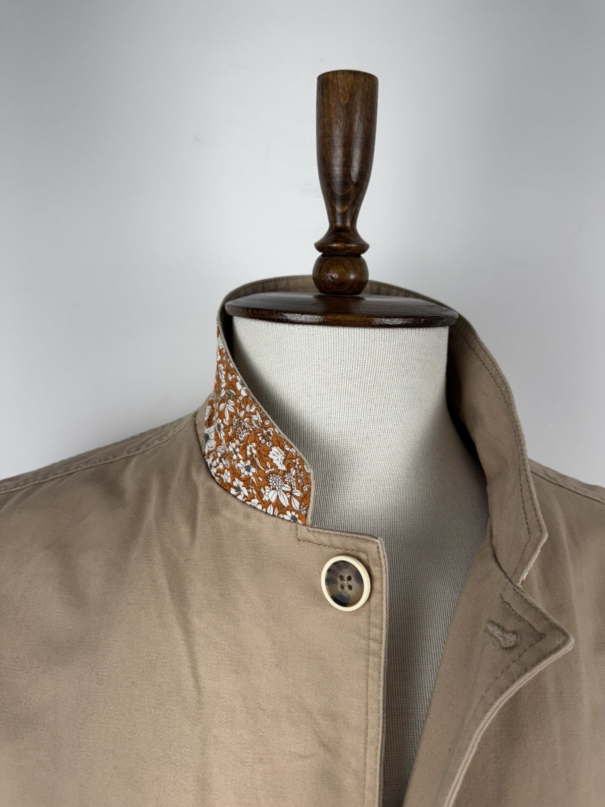 Sawyer of Napa Sawyers + Hendricks London Men's Beige Button Casual Jacket Size US XL / EU 56 / 4 - 5 Thumbnail
