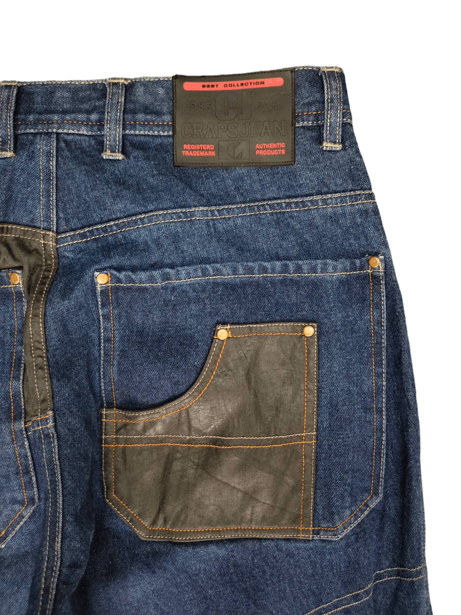 Japanese Brand Baggy Jeans Craps Jean Carpenter Wide Leg Denim Y2k Jnco Size US 31 - 3 Thumbnail
