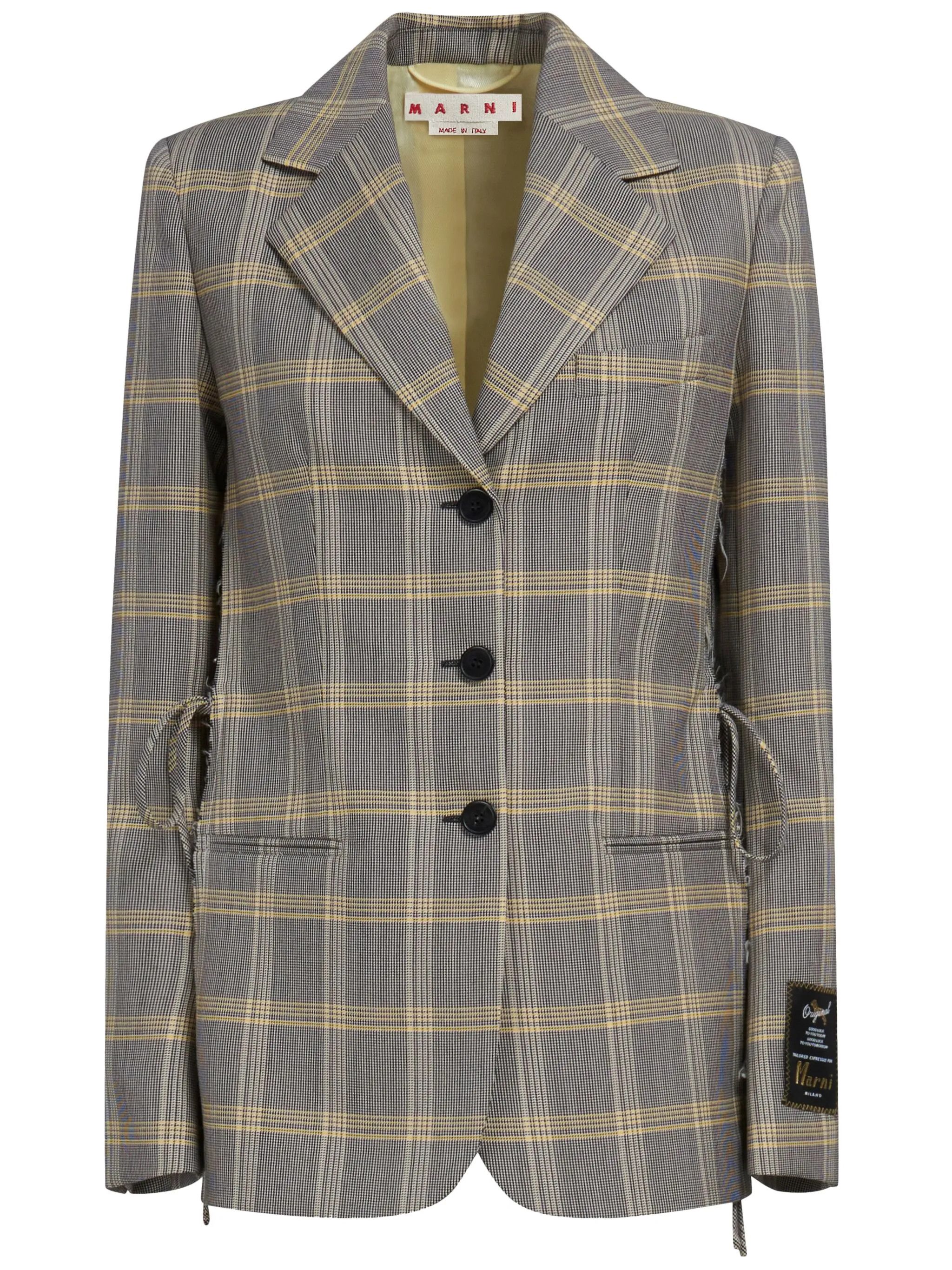 Marni o1f1d3z0625 Plaid-Check Single-Breasted Blazer in Multicolor Size M / US 6-8 / IT 42-44 - 1 Thumbnail