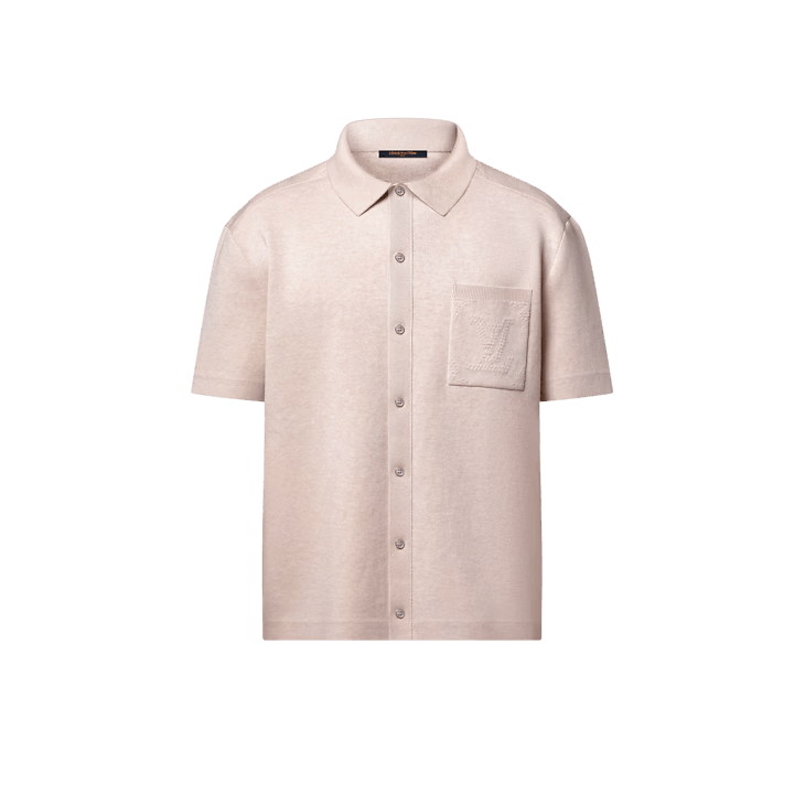 Louis Vuitton Monogram Embossed Short-Sleeved Knit Shirt Size US S / EU 44-46 / 1 - 1 Thumbnail
