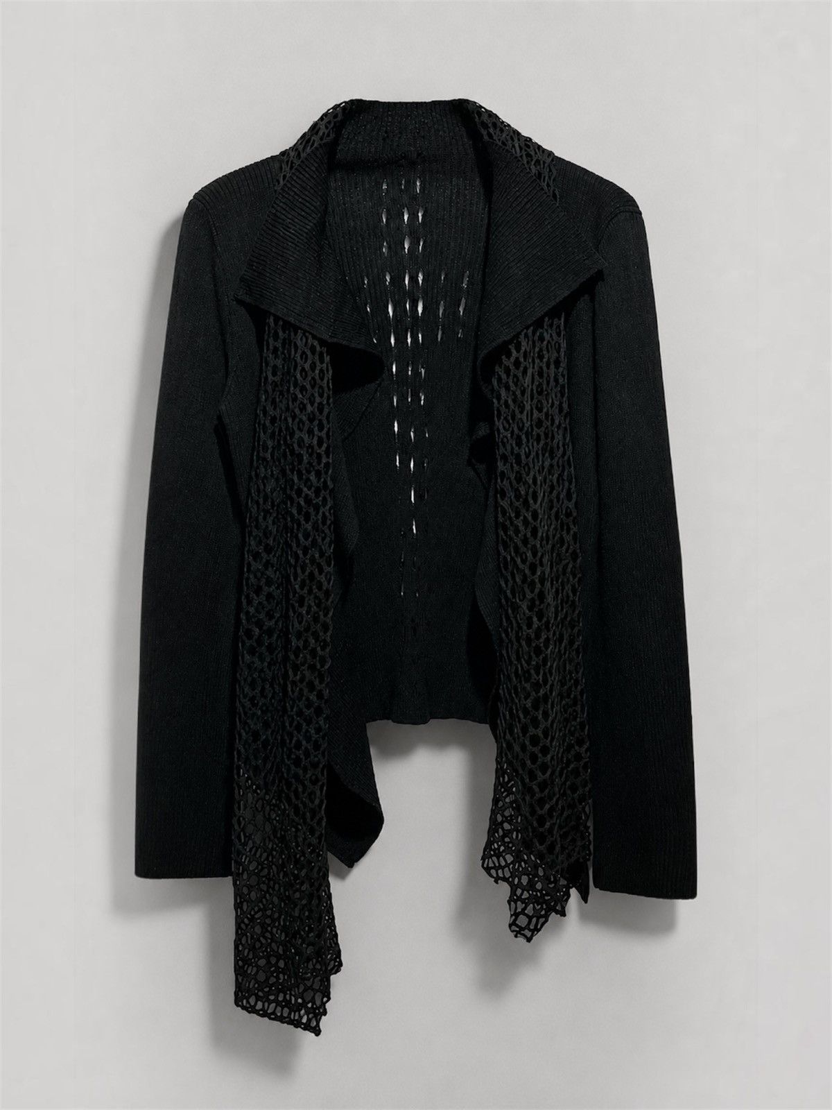 Japanese Brand Trussardi Cross Distressed Back Cardigan with Scarf Size M / US 6-8 / IT 42-44 - 1 Thumbnail