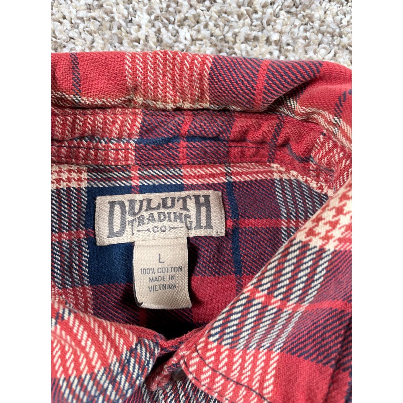 Vintage DULUTH Heavyweight Flannel Shirt Adult Large Red Blue Plaid Workwear Grunge Shirt Mens Large Red and Blue Plaid Casual Workwear Size US L / EU 52-54 / 3 - 4 Thumbnail