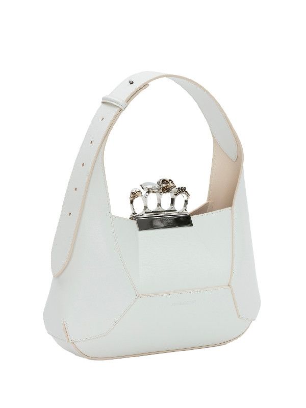 Alexander McQueen o1w1db10925 Size: OS/The Jewelled Hobo Bag in White Size ONE SIZE - 4 Thumbnail