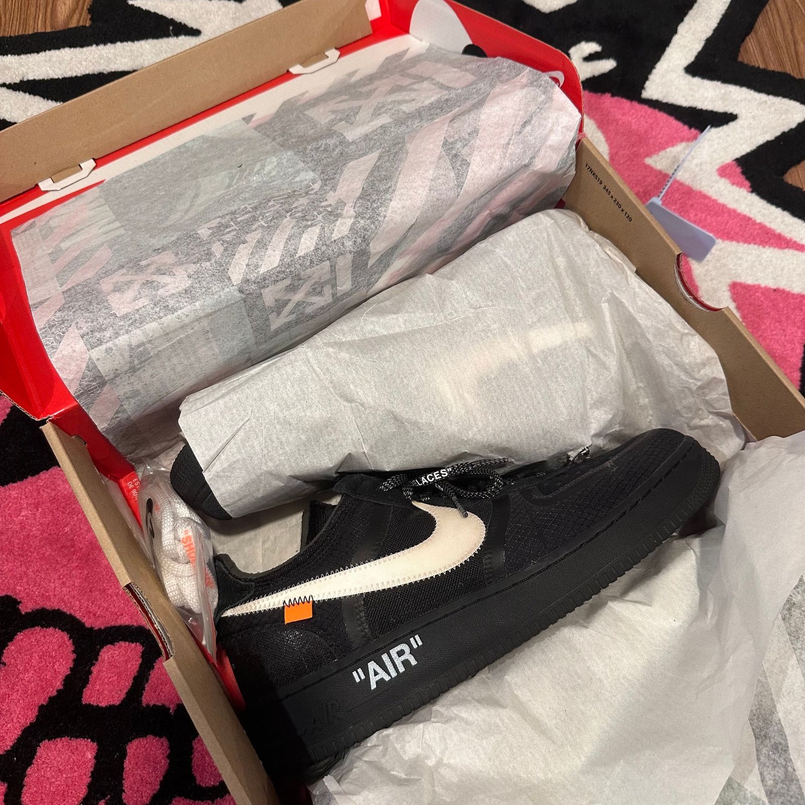Nike × Off-White Nike Air Force 1 Low Off-White “Black” - Size 11.5 - Used Size US 11.5 / EU 44-45 - 13 Thumbnail