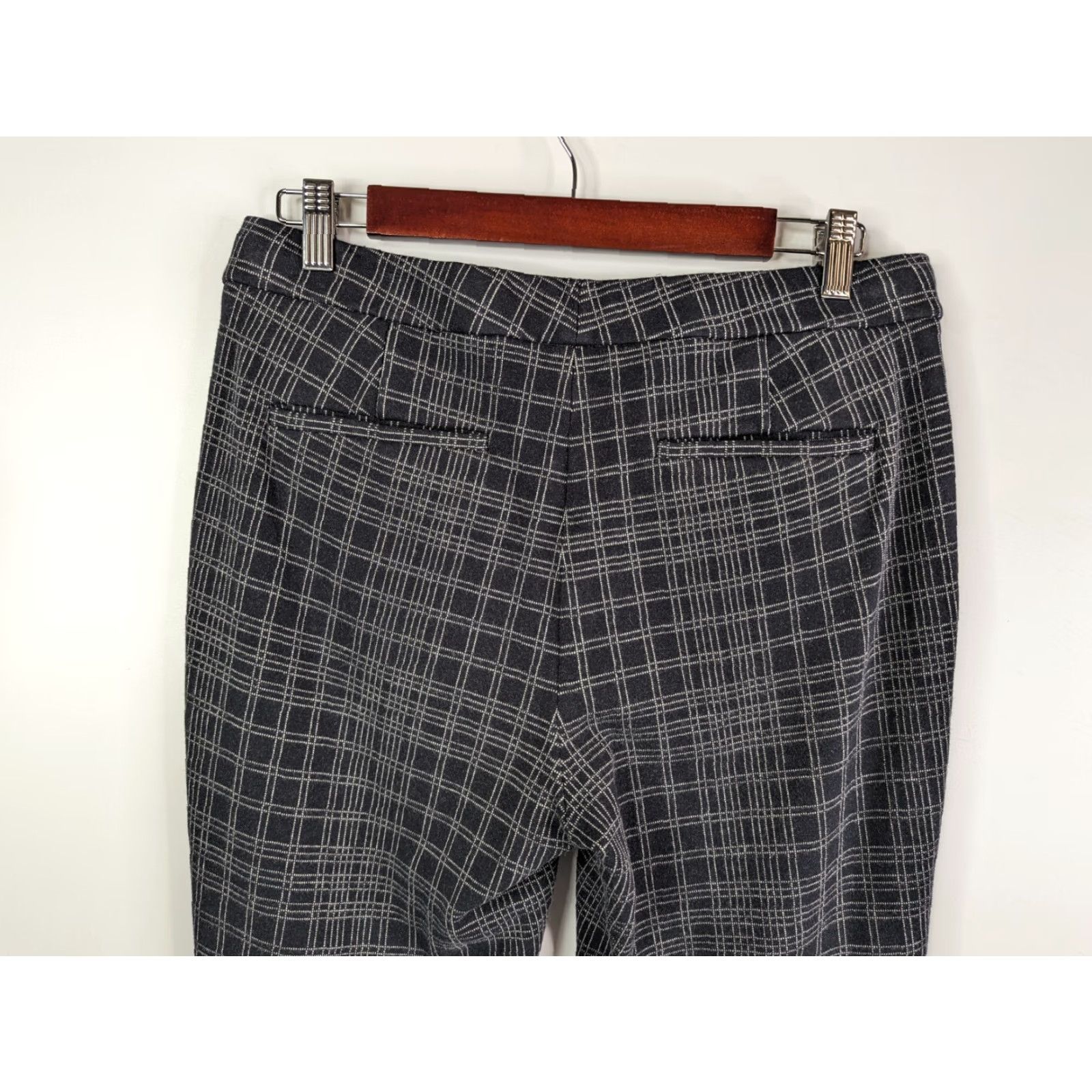 Theory Theory Cropped Pants Women 6 Black Multi Plaid Knit Pattern Trousers Size 6 Theory Testra 2B Black Multi Structured Knit Pattern Pants Trousers Size 6 Size 28" / US 6 / IT 42 - 5 Thumbnail