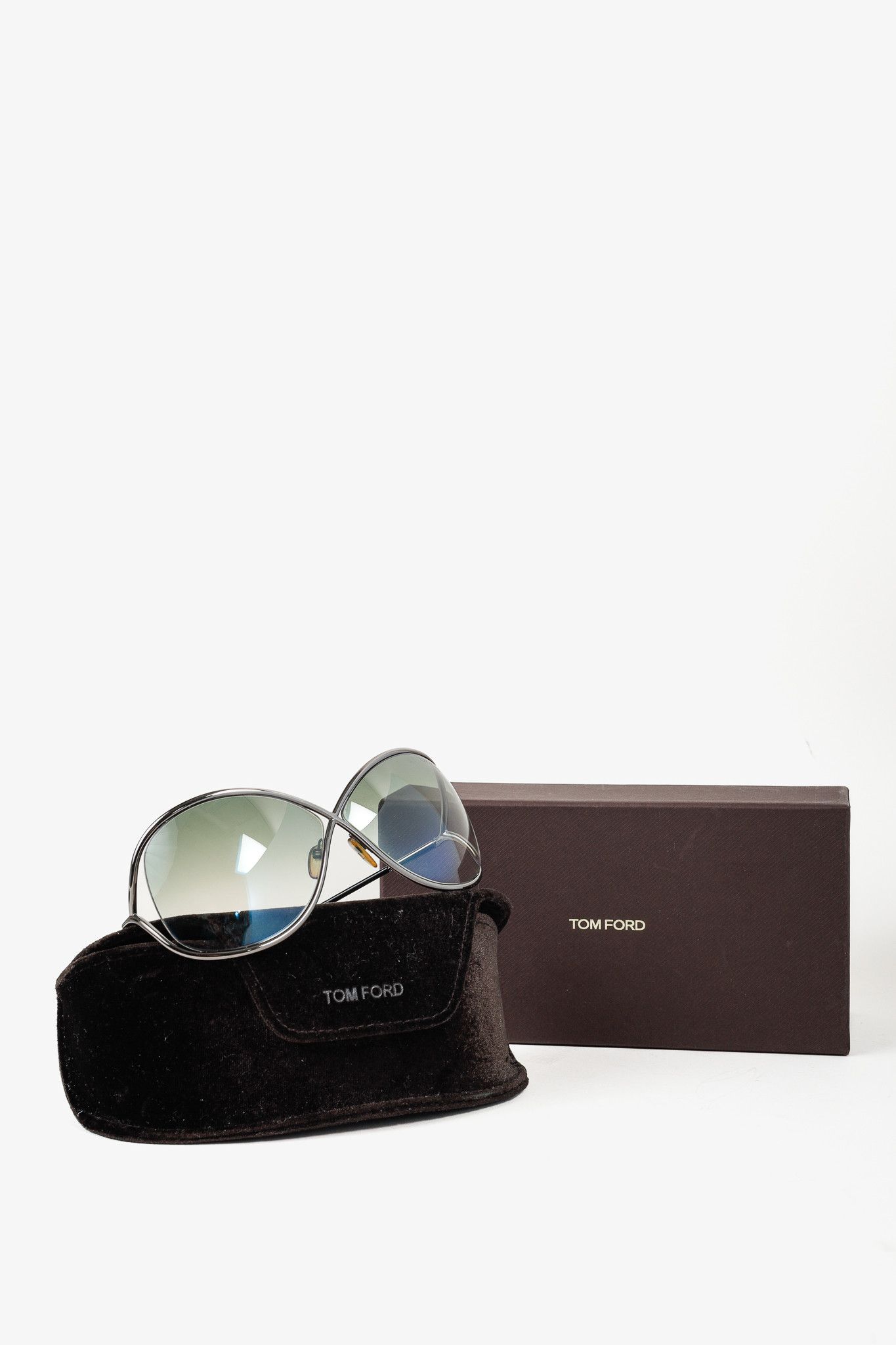 Tom Ford Tom Ford Miranda Silver-Tone Butterfly Sunglasses Size ONE SIZE - 10 Thumbnail