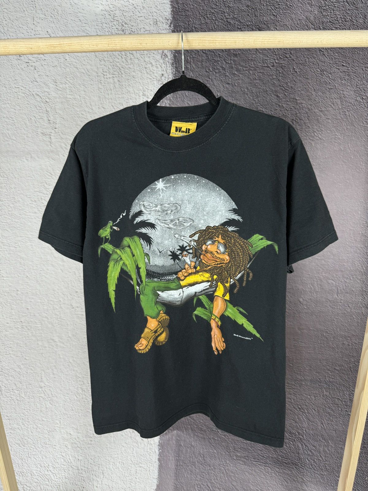 Vintage Vintage 90s Wear Me Baby Rasta Peace Parody tee (M) Size US M / EU 48-50 / 2 - 1 Thumbnail