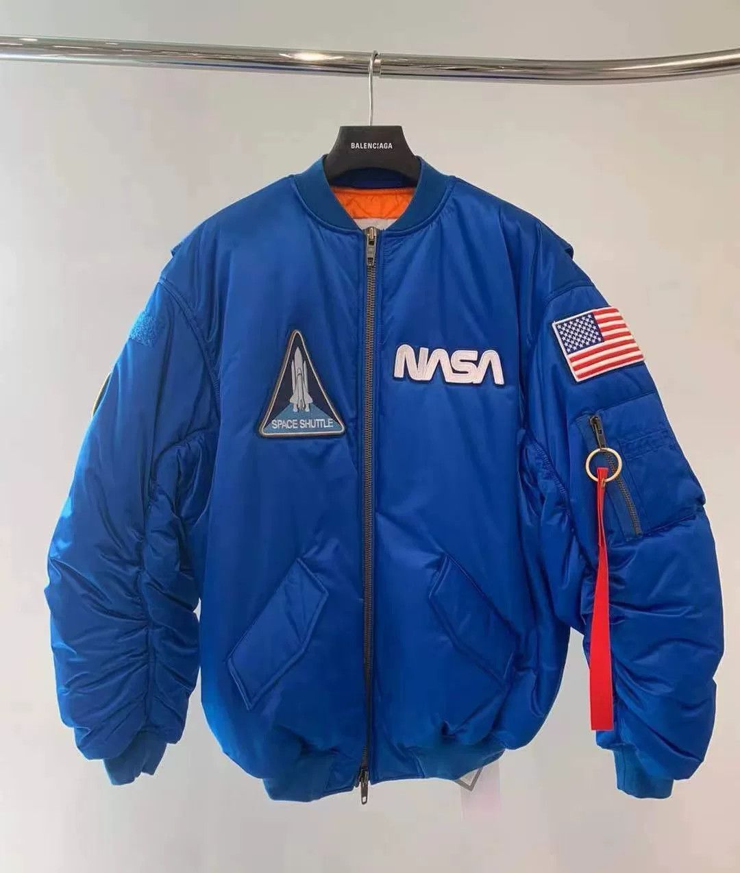 Balenciaga Balenciaga NASA collaboration blue flight jacket Size US M / EU 48-50 / 2 - 1 Thumbnail