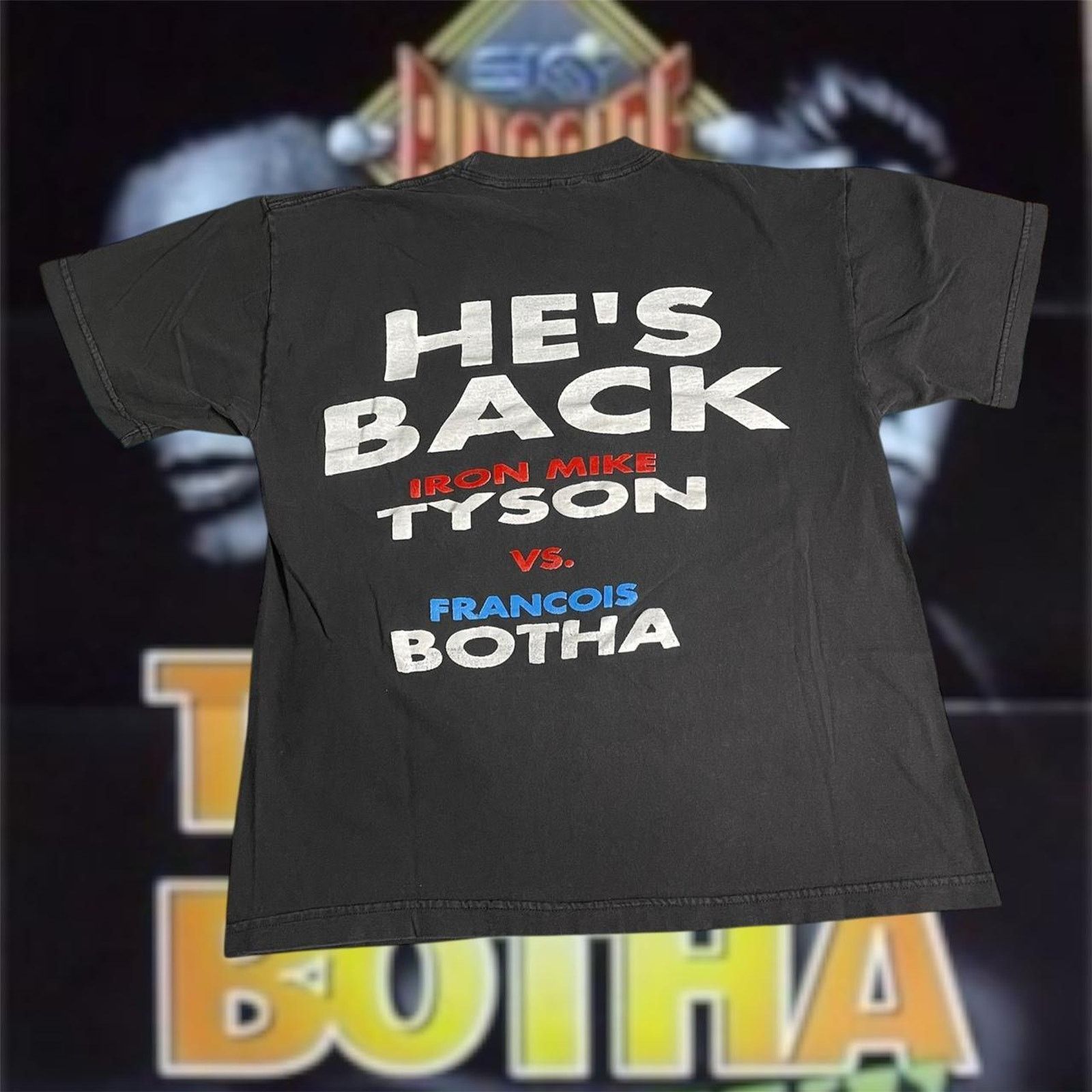 Vintage VTG 1999 Mike Tyson vs Francois Botha Boxing Parking Lot Tee Size US L / EU 52-54 / 3 - 2 Thumbnail