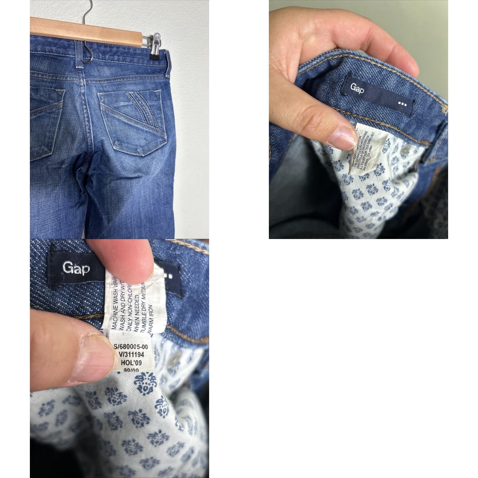 Gap VINTAGE Gap Womens Premium Flare Jeans 1R 28x32 Blue Medium Was Size 25" / US 0 / IT 36 - 9 Thumbnail