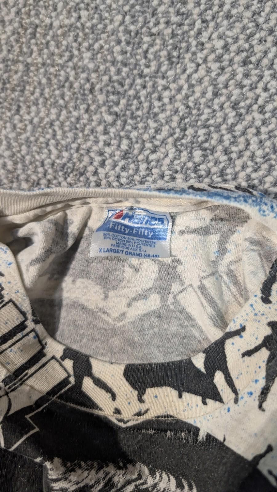 Hanes Vintage 90s Elvis Presley Shirt XL Black White TCB AOP Hanes Size US XL / EU 56 / 4 - 5 Thumbnail