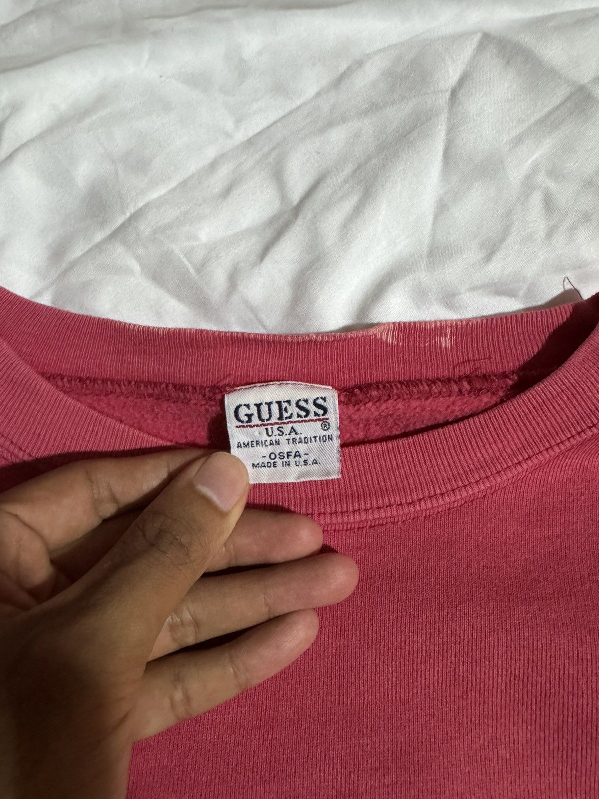 Guess Faded Red Vintage GUESS JEANS Sweatshirt Big Logo Size US M / EU 48-50 / 2 - 4 Thumbnail