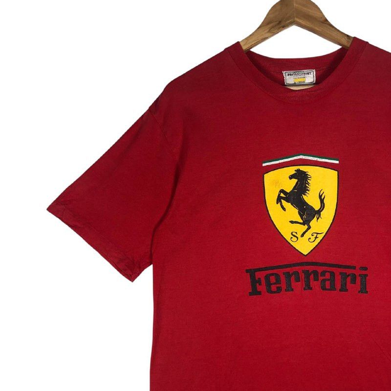 Ferrari Vintage 90's Ferrari Big Logo T-Shirt Size US M / EU 48-50 / 2 - 3 Thumbnail