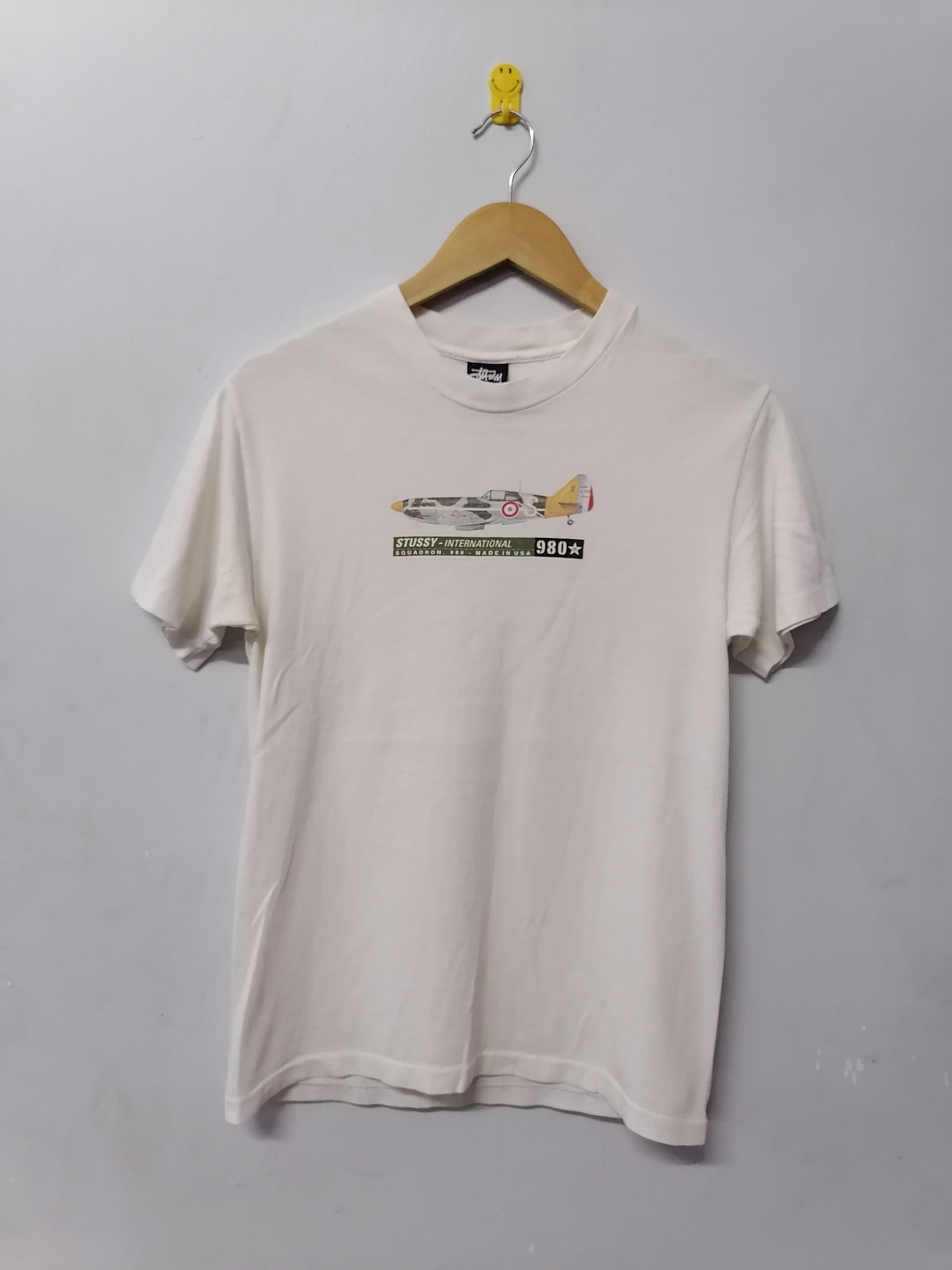 Stussy × Vintage Vintage 90s Stussy International Squadron T-shirt Size US S / EU 44-46 / 1 - 1 Thumbnail