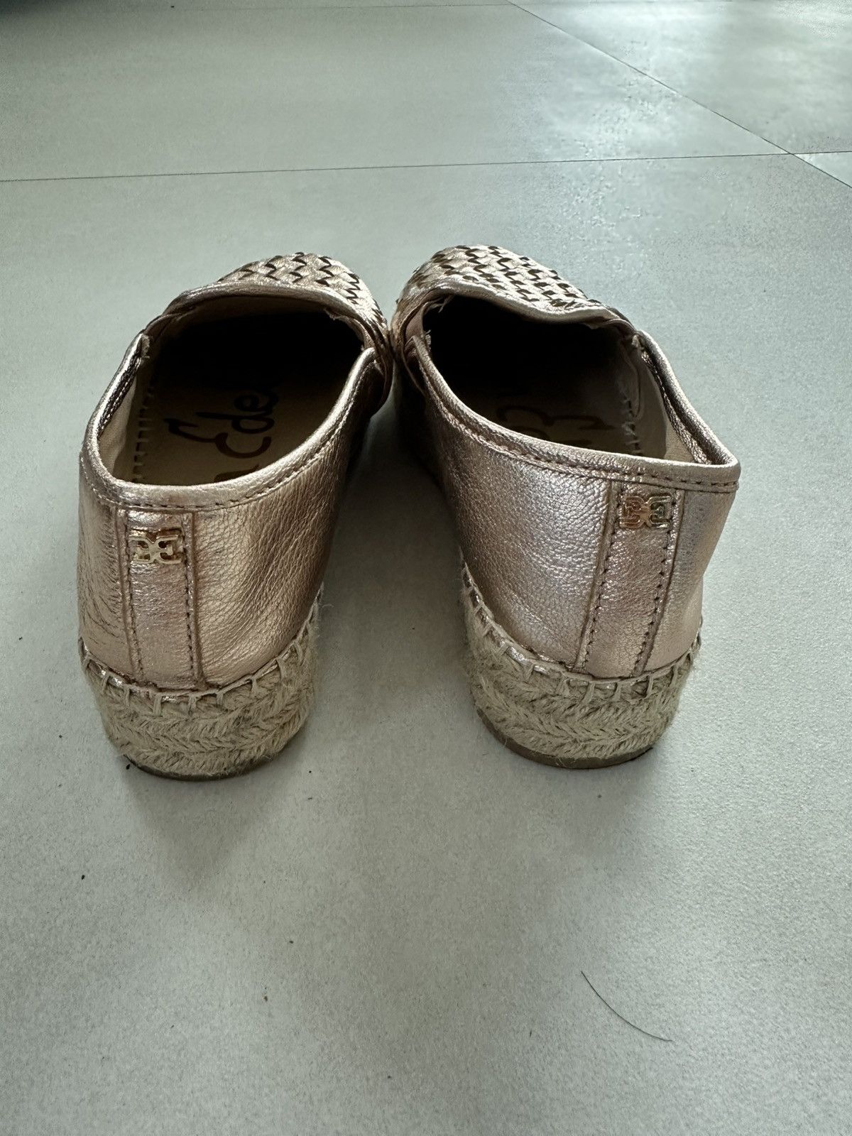 Sam Edelman SAM EDELMAN ROSE GOLD LEATHER CATHERINE ESPADRILLES SZ 7 Size US 7 / IT 37 - 9 Thumbnail