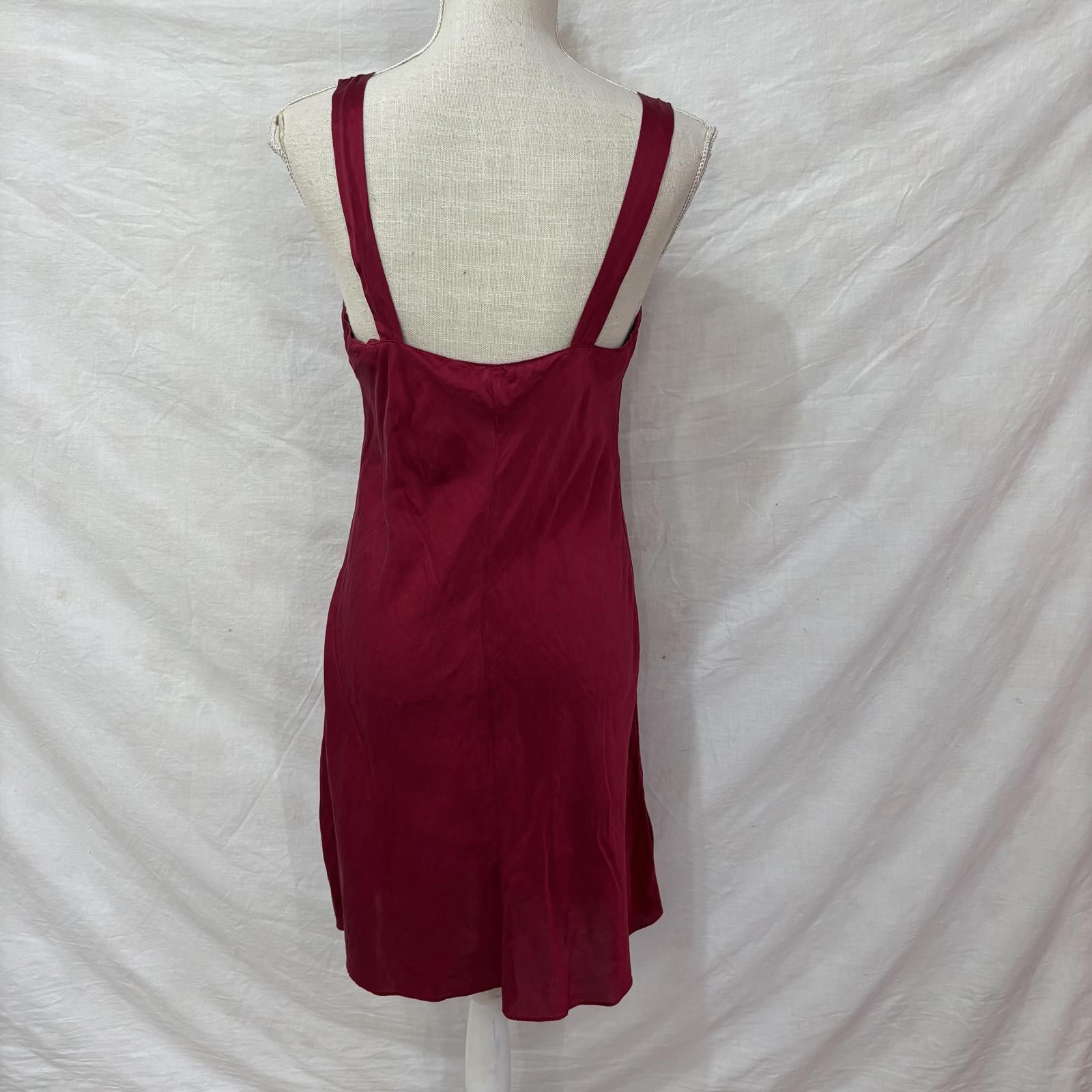 Other Y2K Red silk chemise nightgown lingerie sz medium Size ONE SIZE - 3 Thumbnail