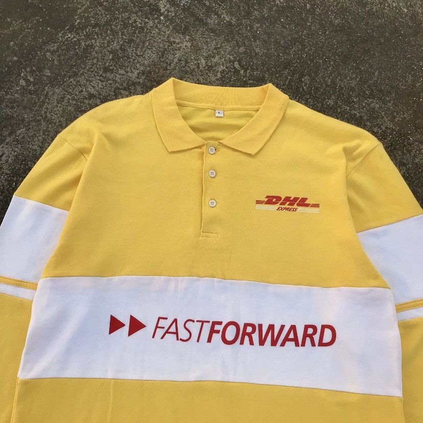 DHL × Vintage Vintage DHL Rugby shirt Size US L / EU 52-54 / 3 - 2 Thumbnail