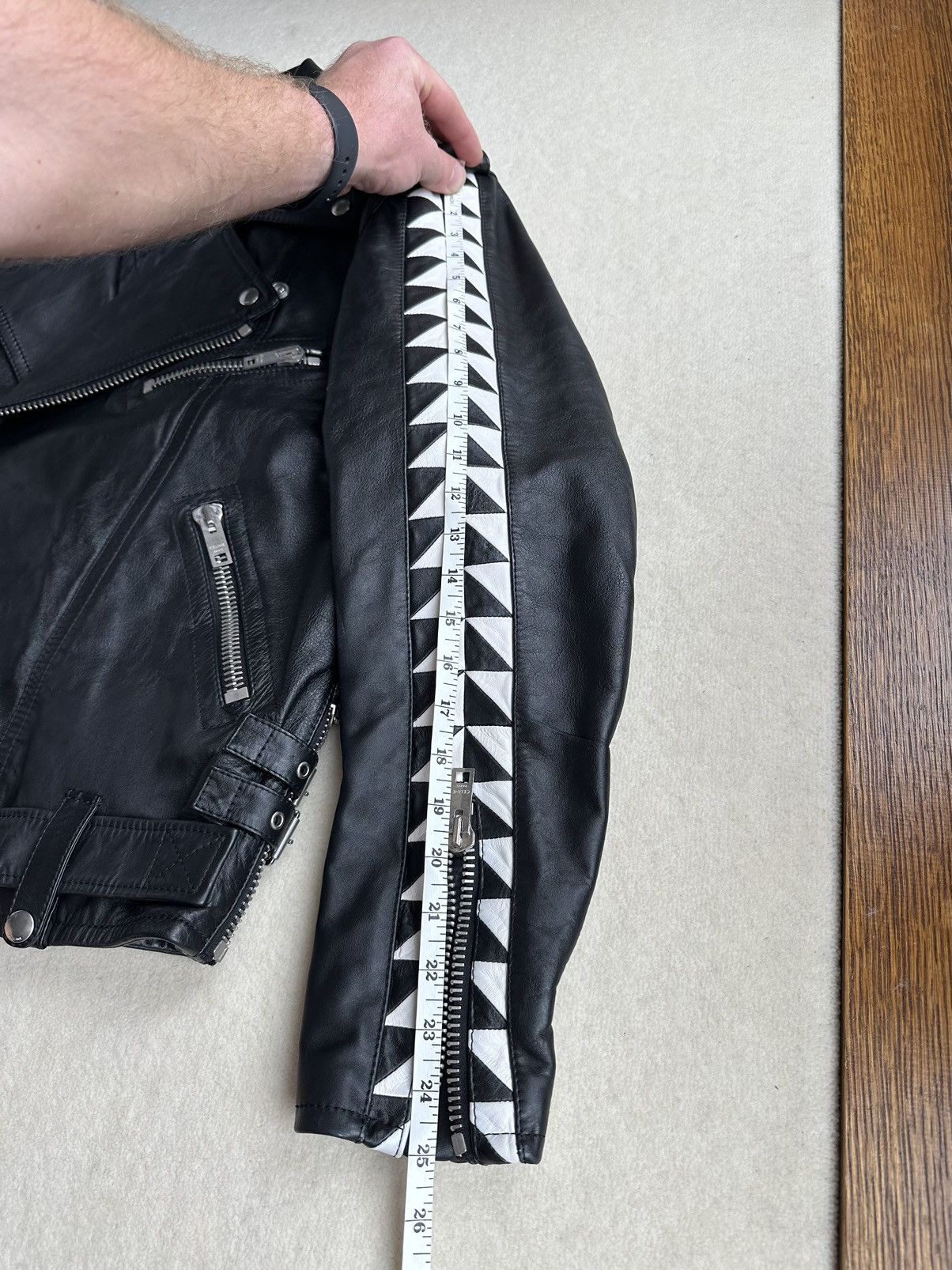Celine SS22 $6500🤑 Celine biker D Ring leather jacket checkerboard Size US L / EU 52-54 / 3 - 9 Thumbnail