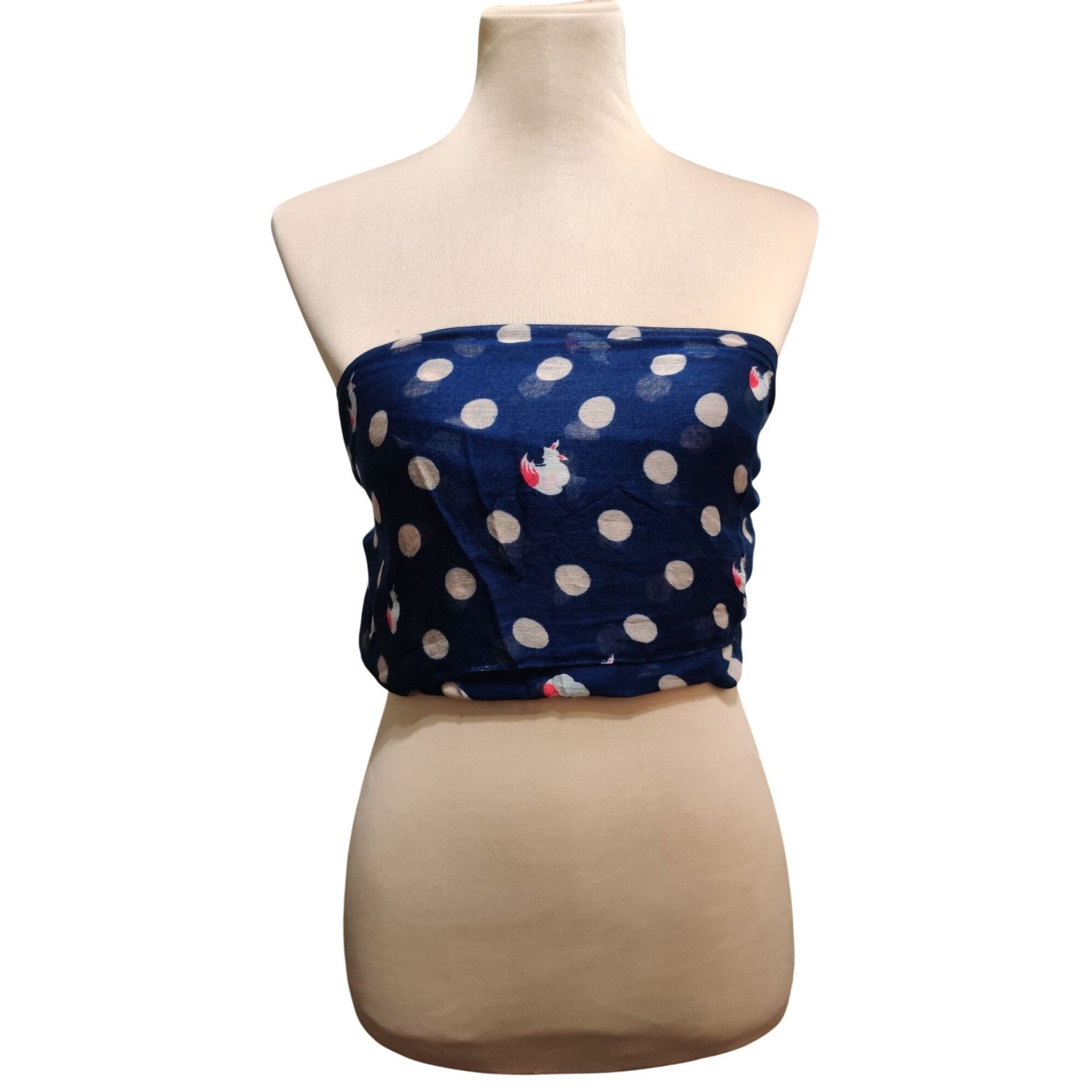 Gap GAP Womens Navy Blue Scarf Polka Dot Fox Print Modal Lightwe Size ONE SIZE - 2 Thumbnail