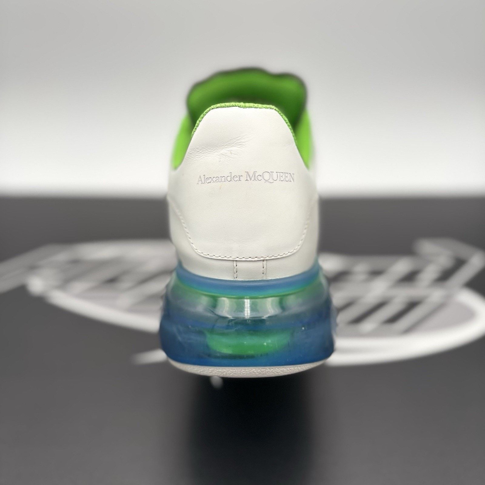 Alexander McQueen Alexander McQueen ' Transparent Sole White, Lime ' Size US 12 / EU 45 - 3 Thumbnail