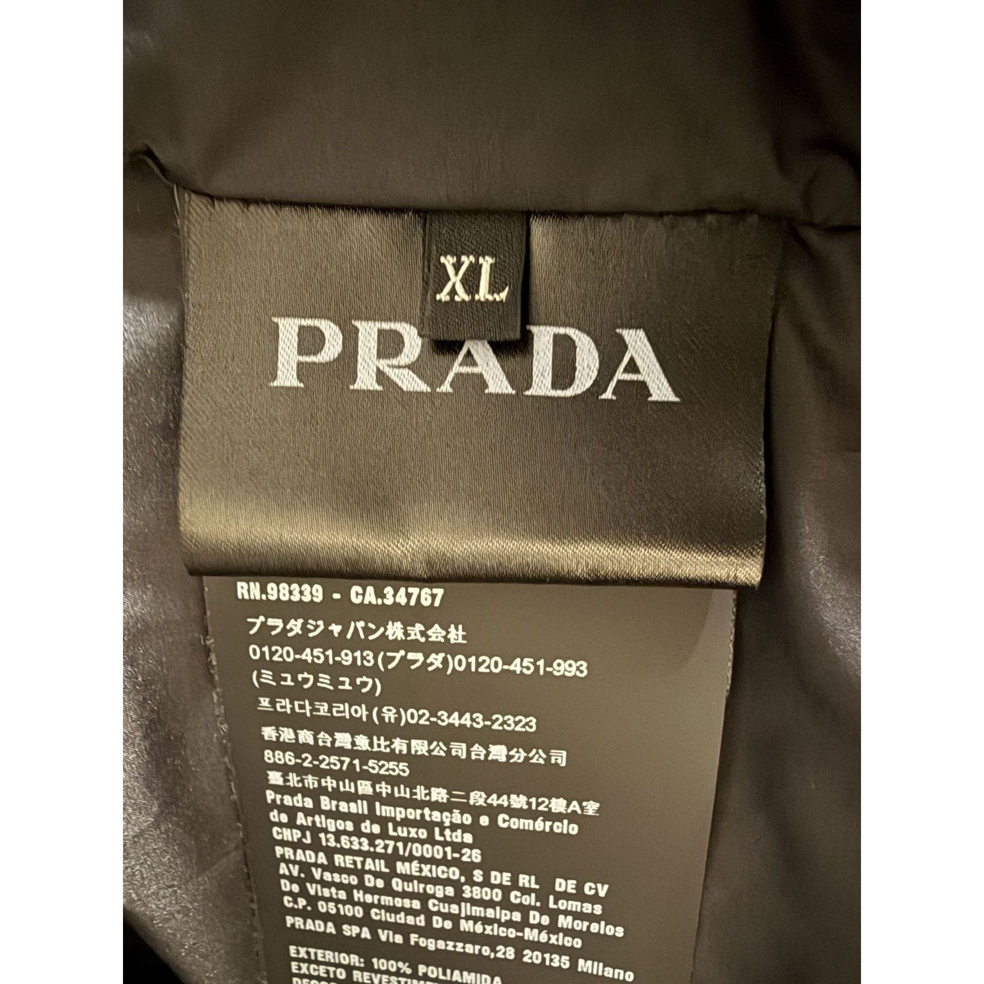 Prada Prada XL Black Hooded Puffer Jacket With Graphene Padding Te Size US XL / EU 56 / 4 - 5 Thumbnail