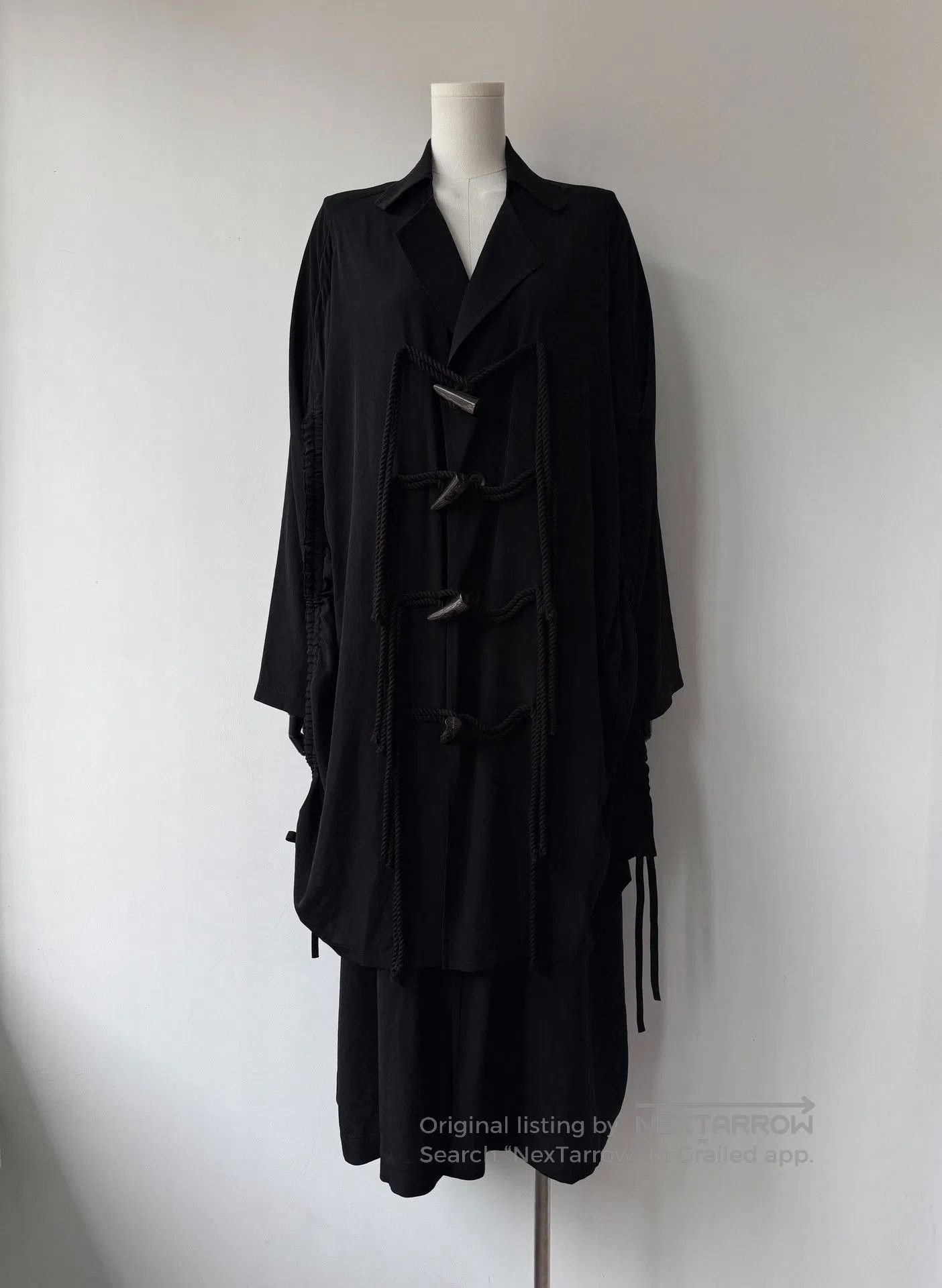 Yohji Yamamoto Yohji Yamamoto Triacetate Long Coat. Size US M / EU 48-50 / 2 - 1 Thumbnail