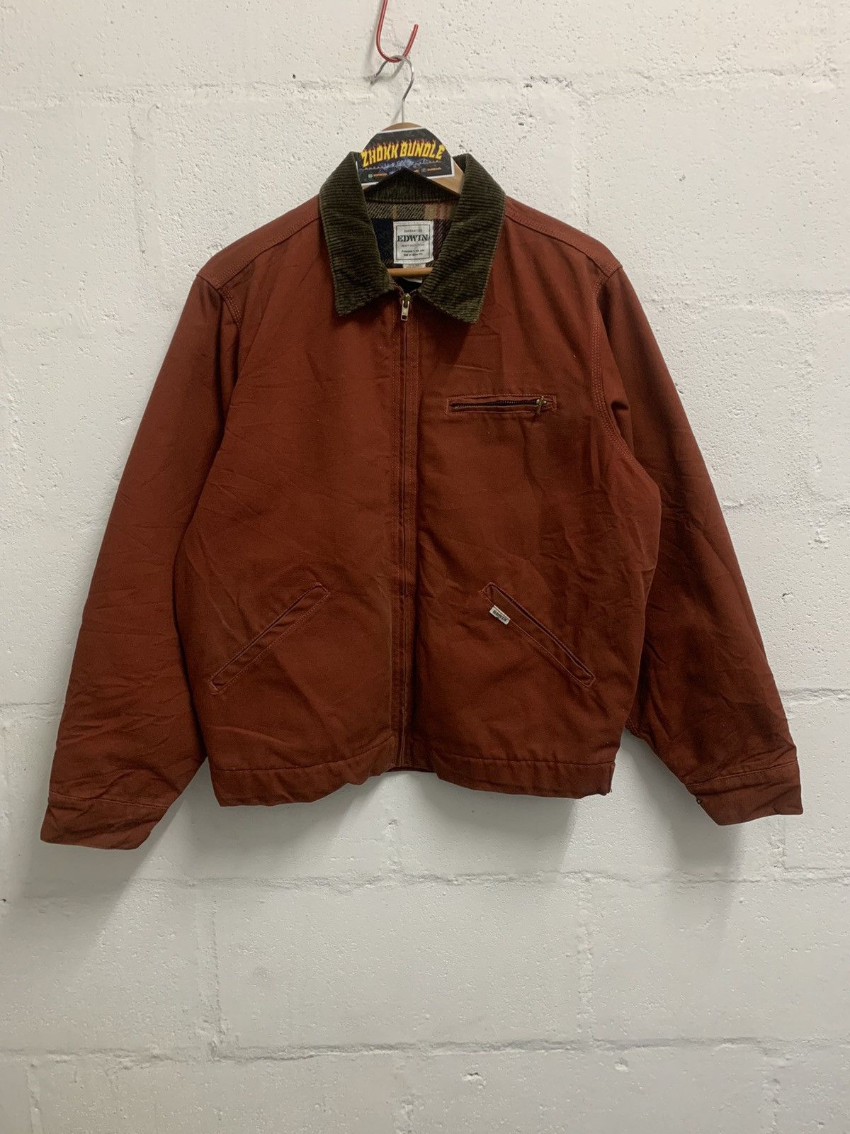 image of 90's Edwin Detroit Jacket in Red/Orange, Men's (Size Large)