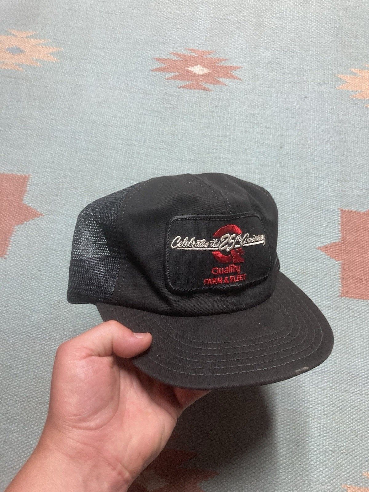 Vintage trucker hat mesh quality farm fleet patch 25th anniversary Size ONE SIZE - 1 Thumbnail